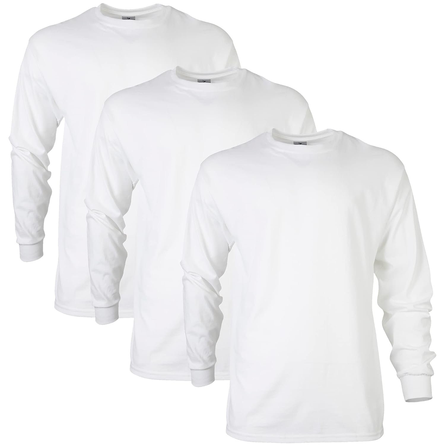 Gildan Unisex's Ultra Cotton Long Sleeve T-Shirt, Style G2400, Multipack, White (3-Pack), 3XL (Pack of 3)