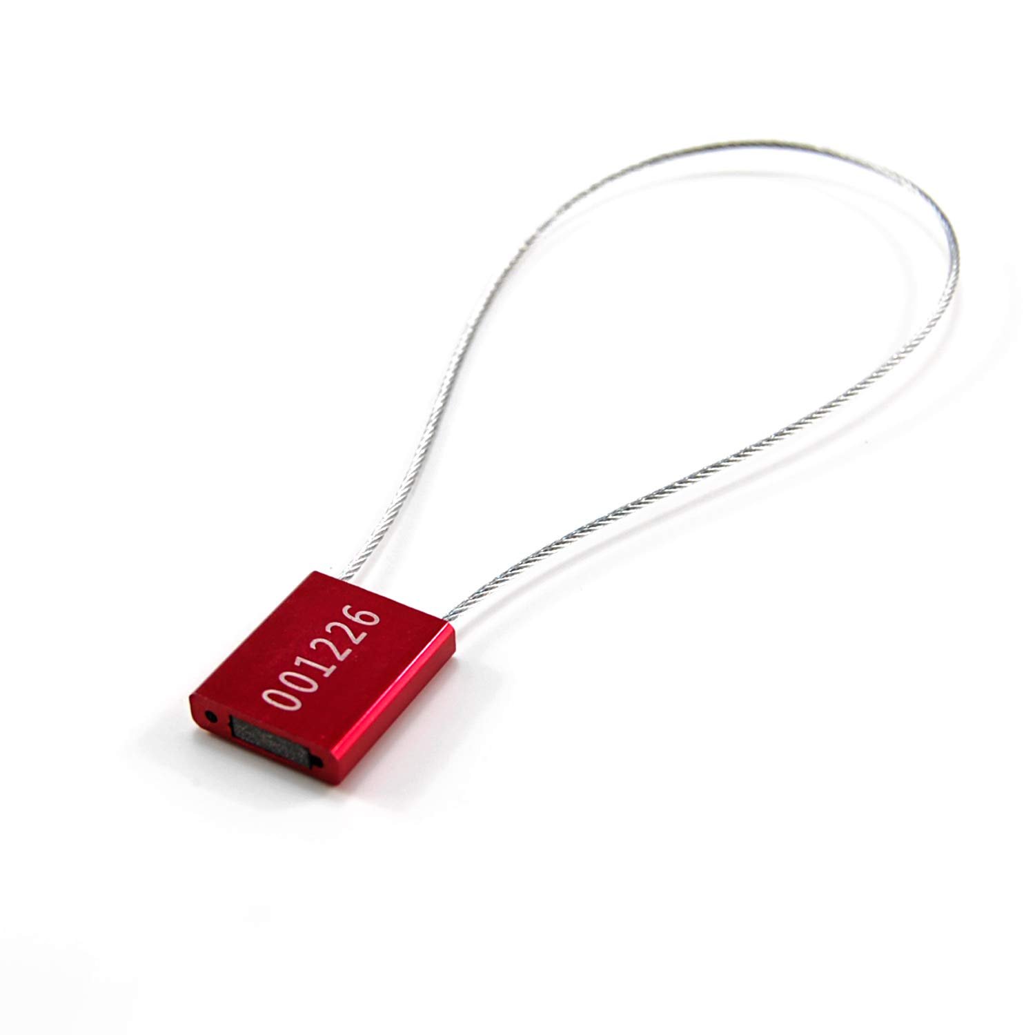 Security Seals Cable Seals Security Cable Ties Cable Tags Metal Tag Seals Aluminium Alloy Wire Cable Seals(100pcs X Red)