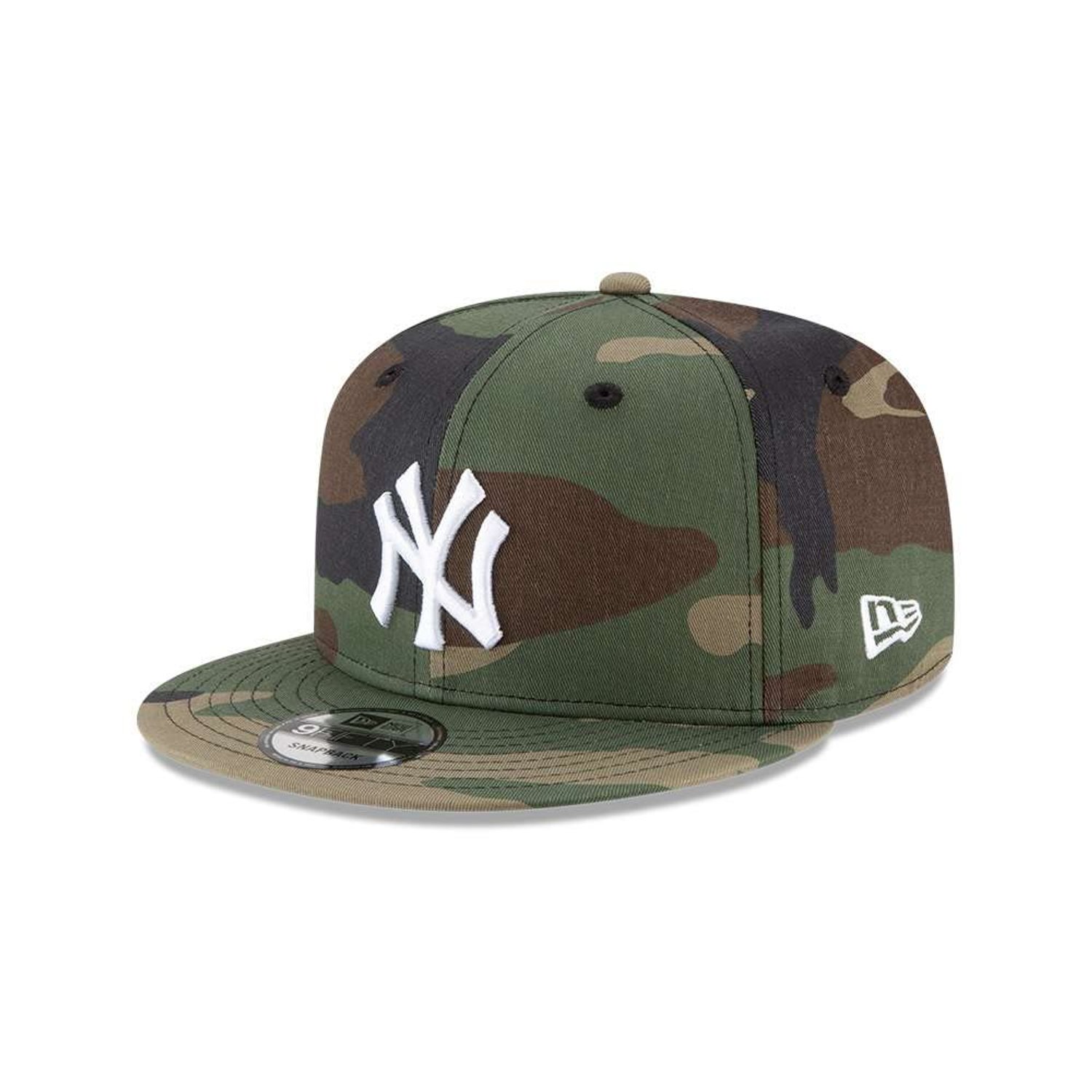 New Era x MLB Men's New York Yankees Basic 9Fifty Snapback Hat Camo Green Adjustable