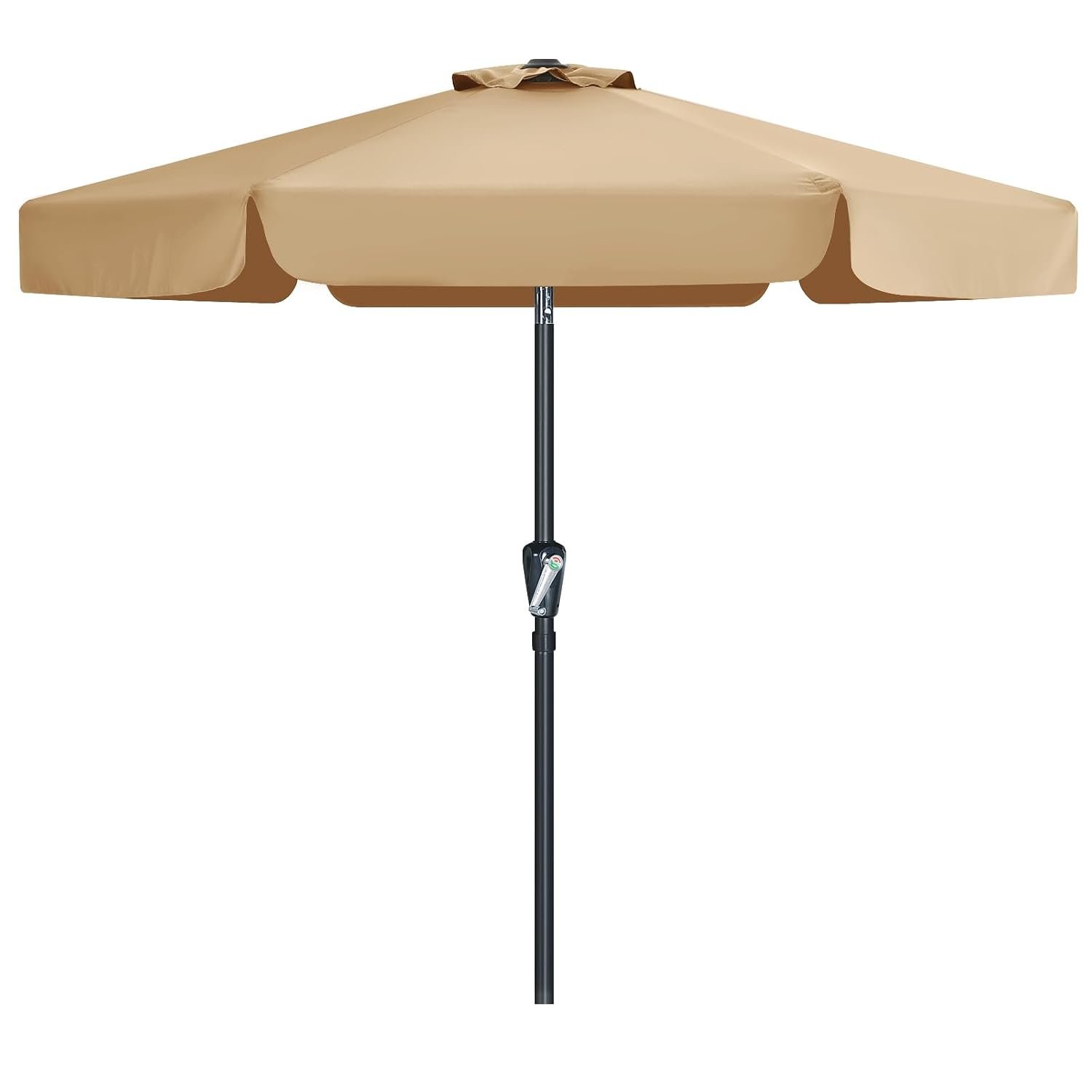 MasterCanopy 2.3M Outdoor Valance Patio Umbrella, Light Beige