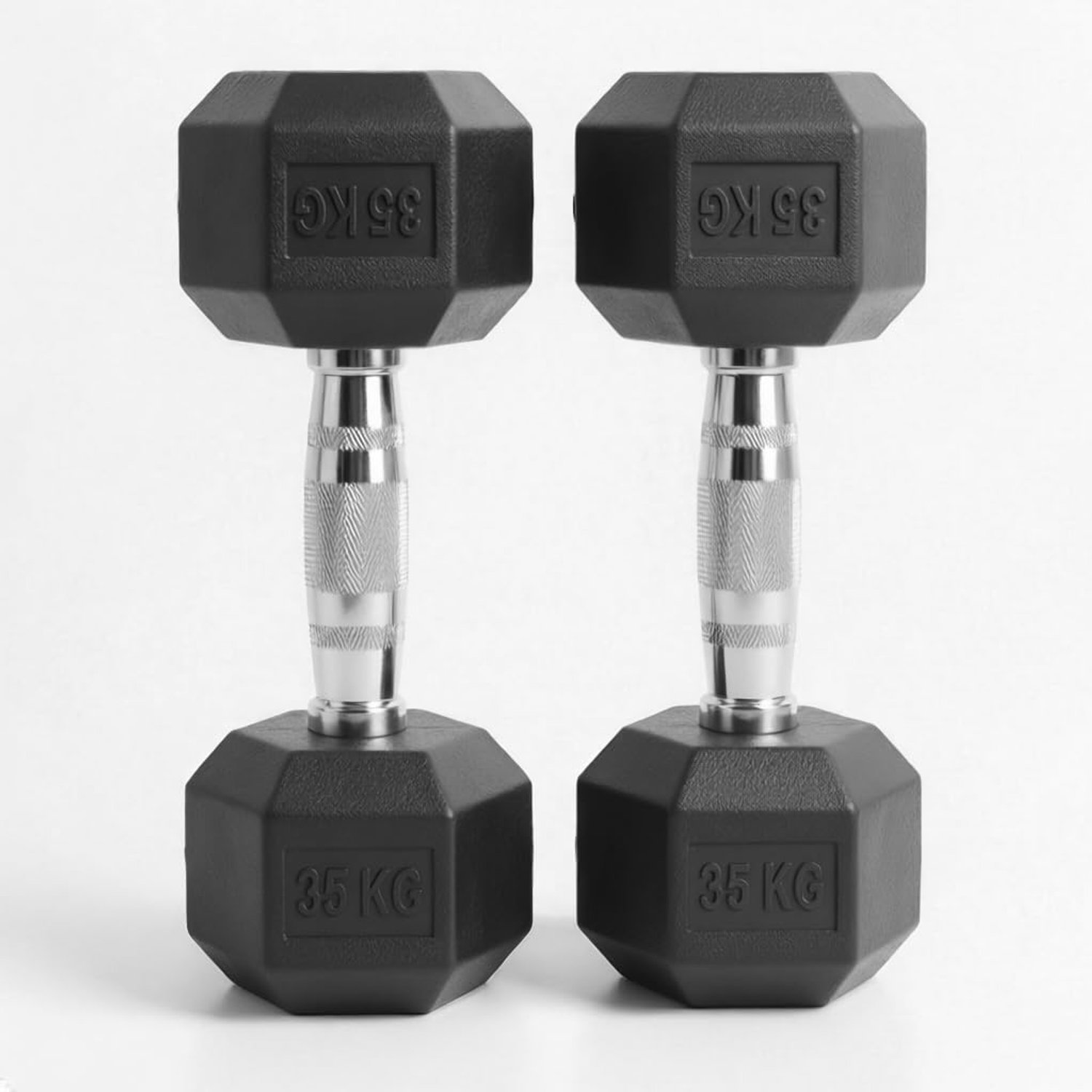 Hex Dumbbells Sets 2.5–60kg | Heavy-Duty Rubber-Coated Cast Iron Weights, Anti-Roll Hex Design, Ergonomic Grip, Ideal for Home Gym, Bodybuilding & Strength Training