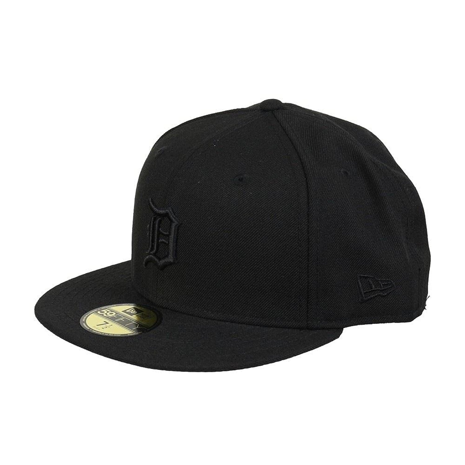 New Era Detroit Tigers MLB Black on Black 59Fifty Cap - 7 3/8-59cm (L)