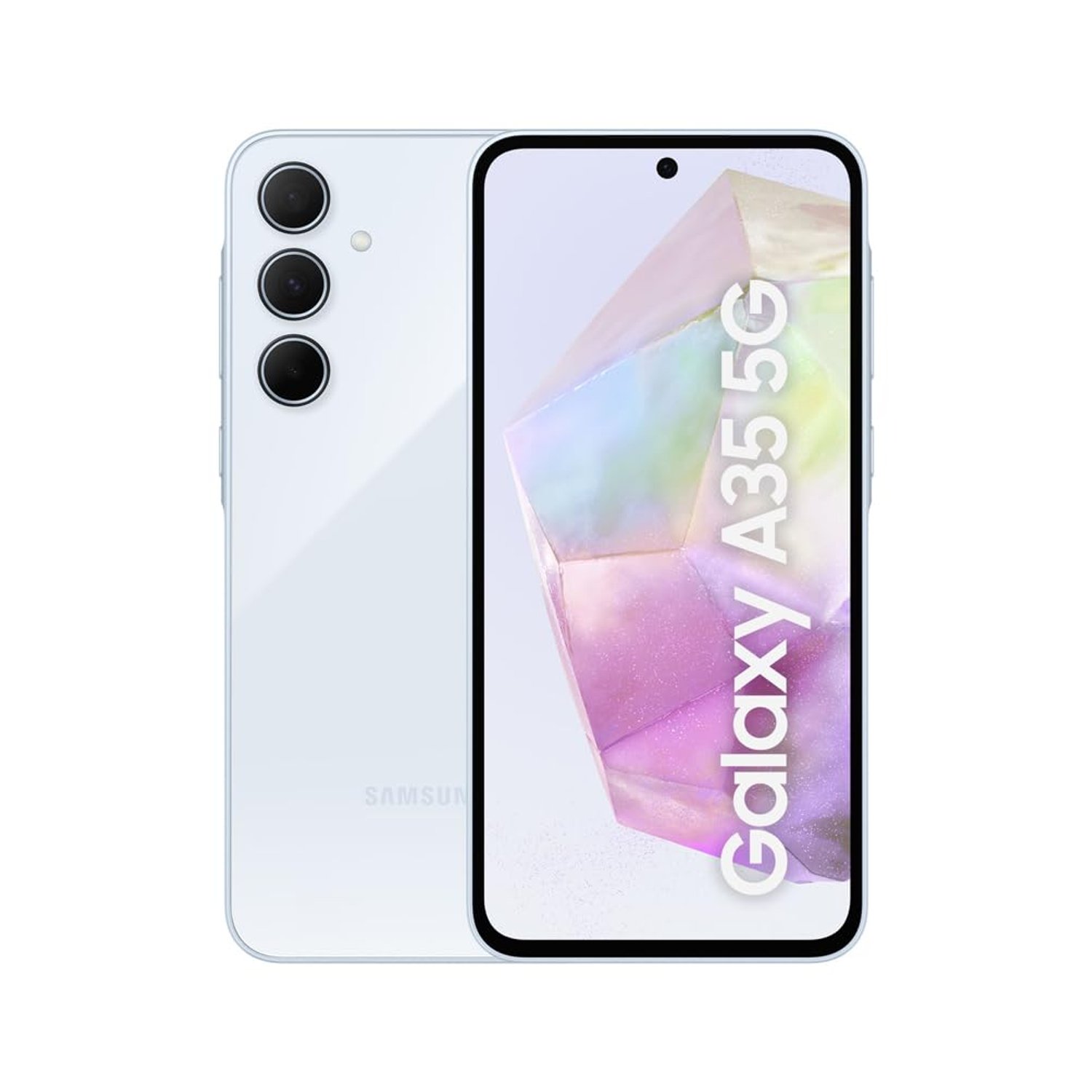 Samsung Galaxy A35 5G, Factory Unlocked Android Smartphone, 128GB, 6GB RAM, 2 day battery life, 50MP Camera, Awesome Iceblue, (UK Version) (Renewed)