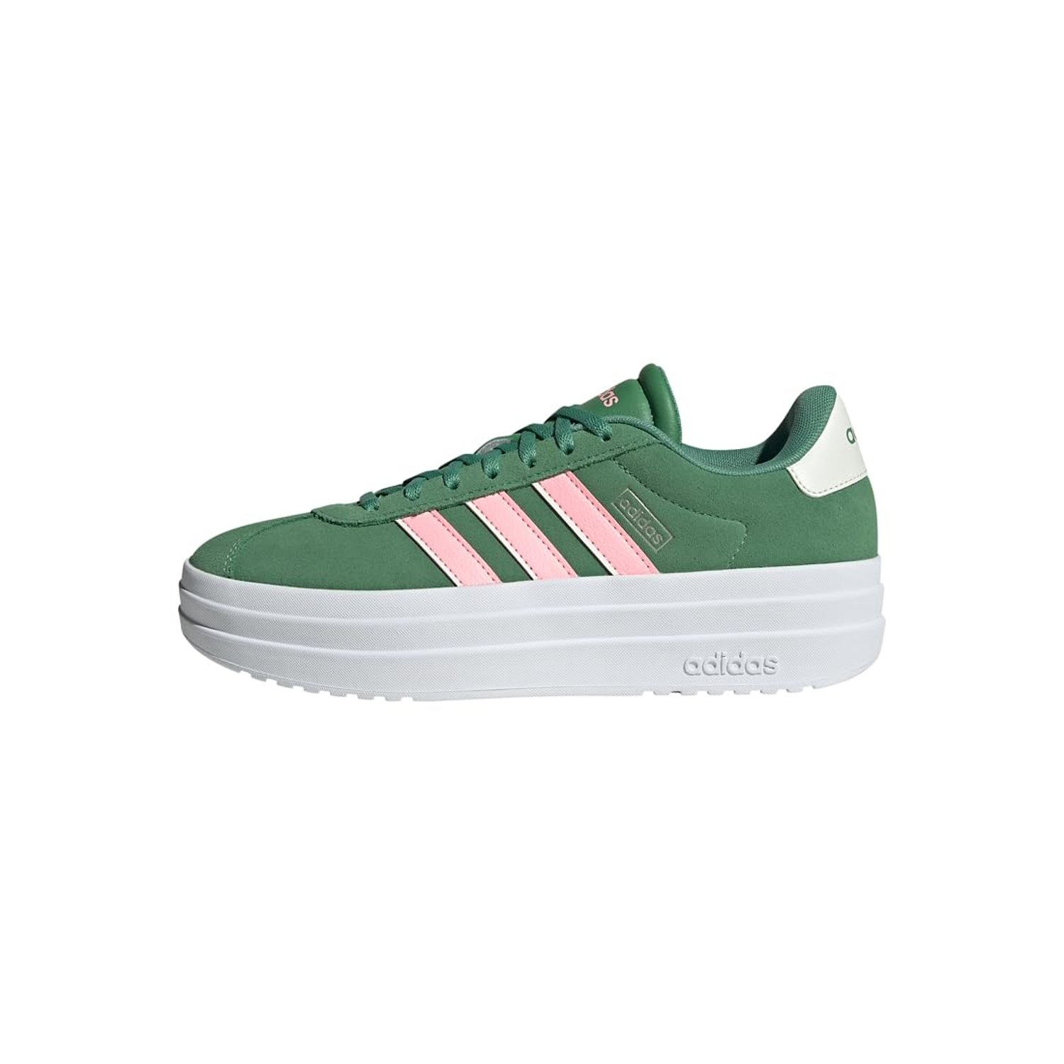 adidas Women's VL Court Bold Shoes, Preloved Green/Pink Spark/Ivory, 7.5 UK
