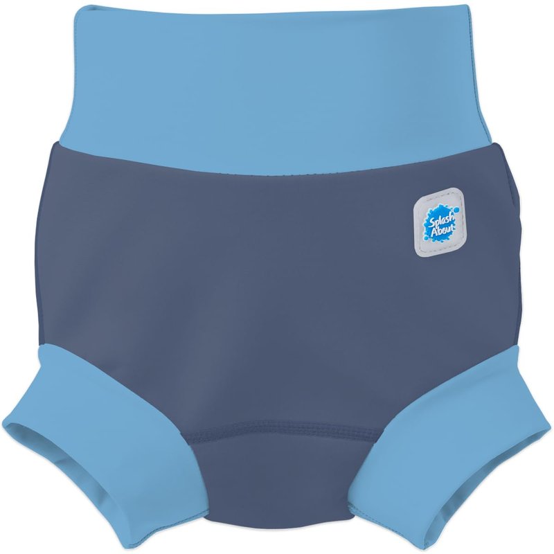 Splash About Happy Nappy Duo Reuseable Swim Nappy for Babies and Toddlers (Navy & Blue, 12-24 Months)