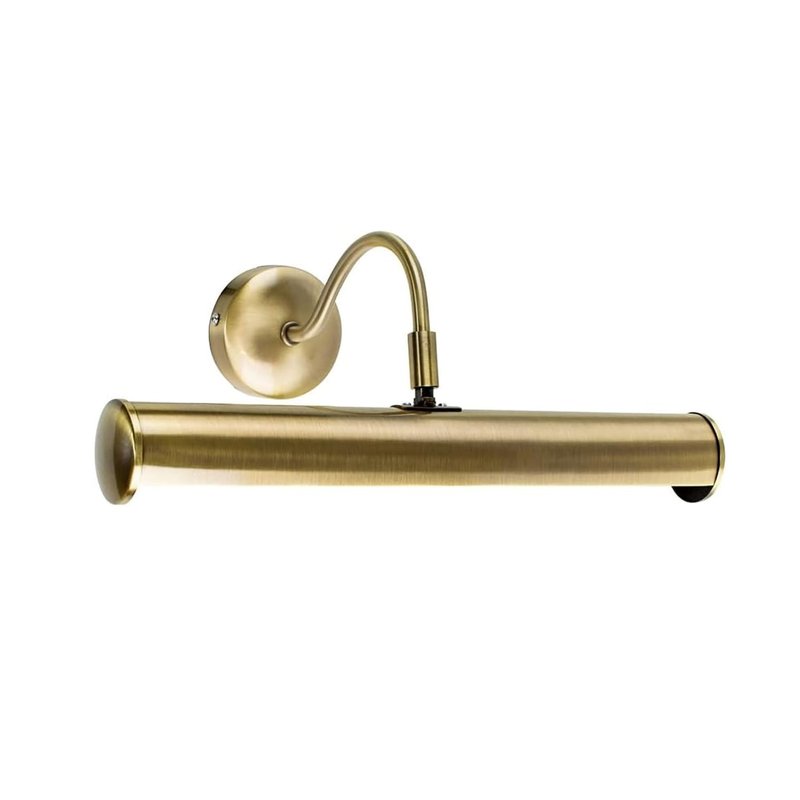 MiniSun | Gemini Adjustable Antique Brass Mains Powered Twin Picture Wall Light | Hardwired Picture & Display Lights, Home Décor & Improvement Essential | Includes LED Bulbs | Mains Wired