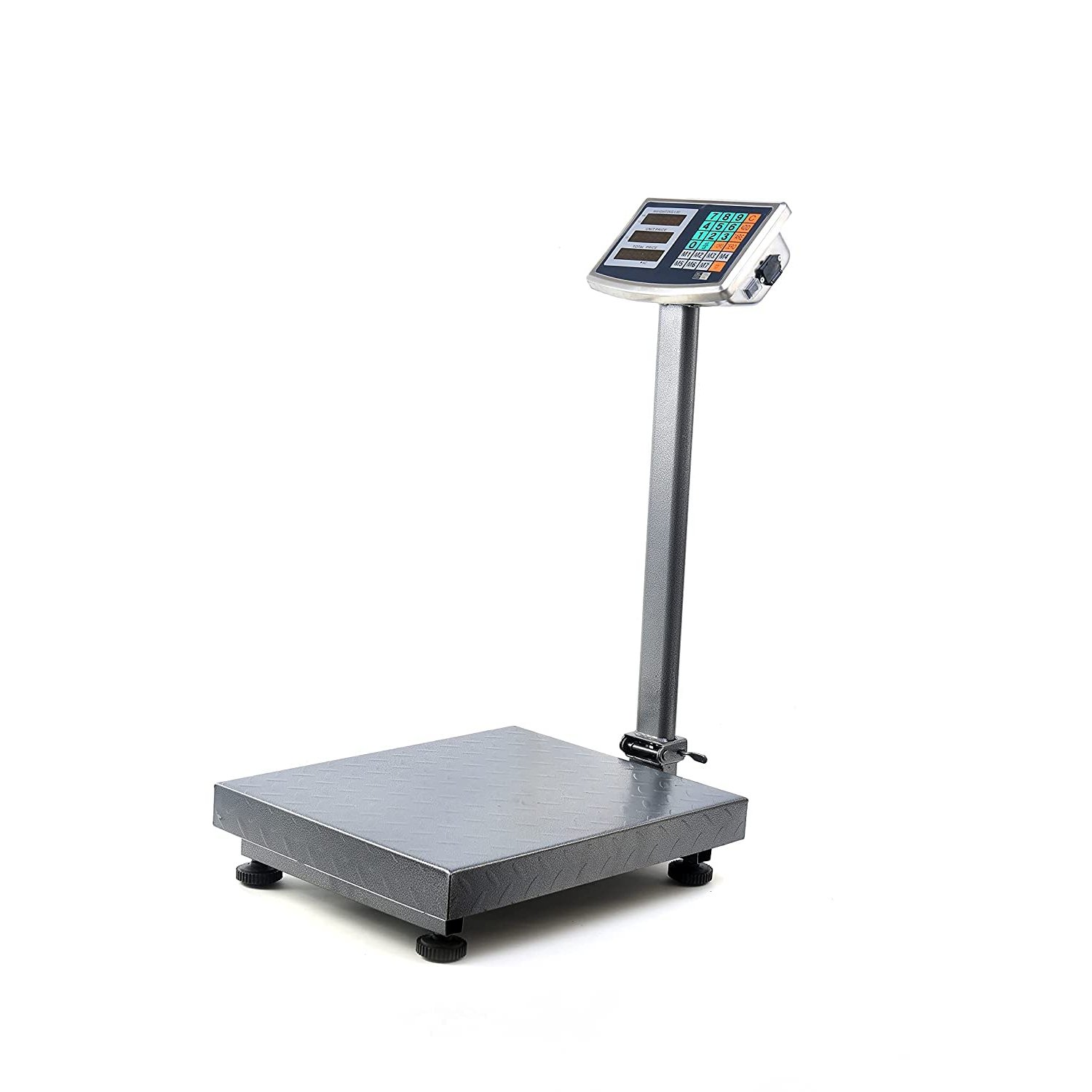HF Digital Industrial Platform Scale 300kg – Heavy Duty Parcel & Floor Scale with 50×40cm Stainless Steel Platform, 100g Accuracy, LED Display, kg/lb, Battery & Mains Powered