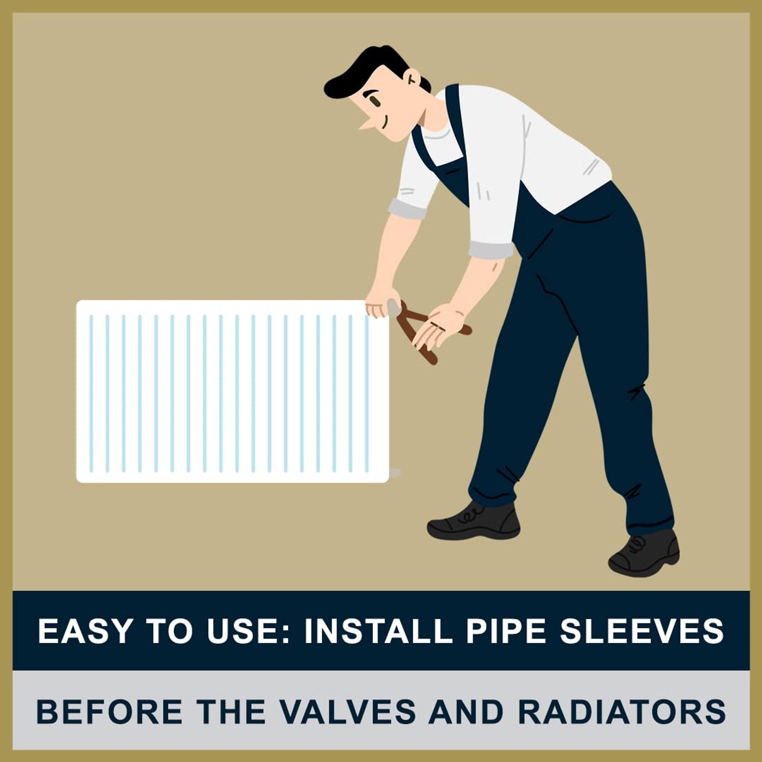 UK Radiators Anthracite Radiator Pipe Sleeve - Matte Anthracite Finish - 300mm Brass Pipe Sleeves - Perfect Addition to Any Interior Design