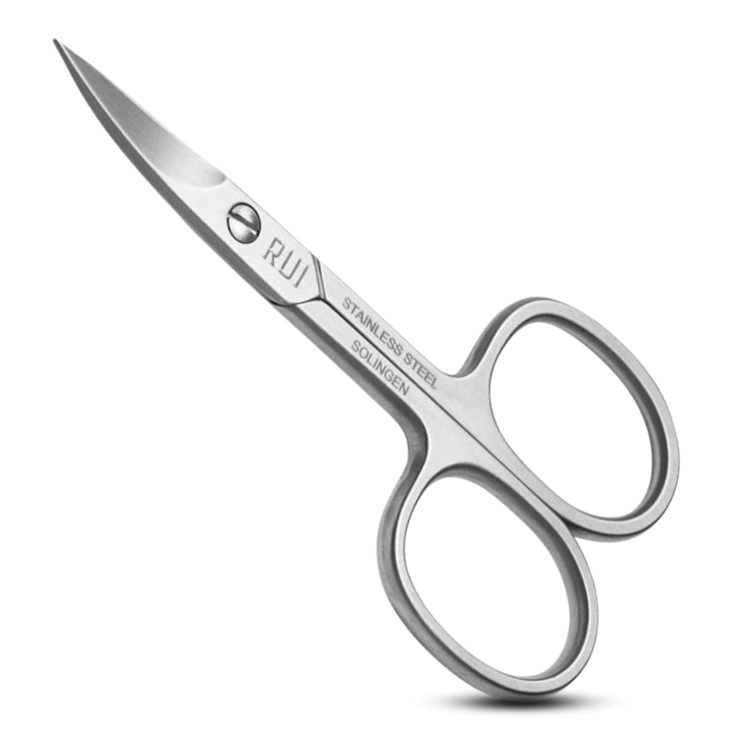 Rui Smiths Pro Precision Nail Scissors | Stainless Steel Manicure Pedicure Trimmer Cutter with Micro-Serrated, Anti-Skid, Curved Cutting Edges | Made in Solingen, Germany