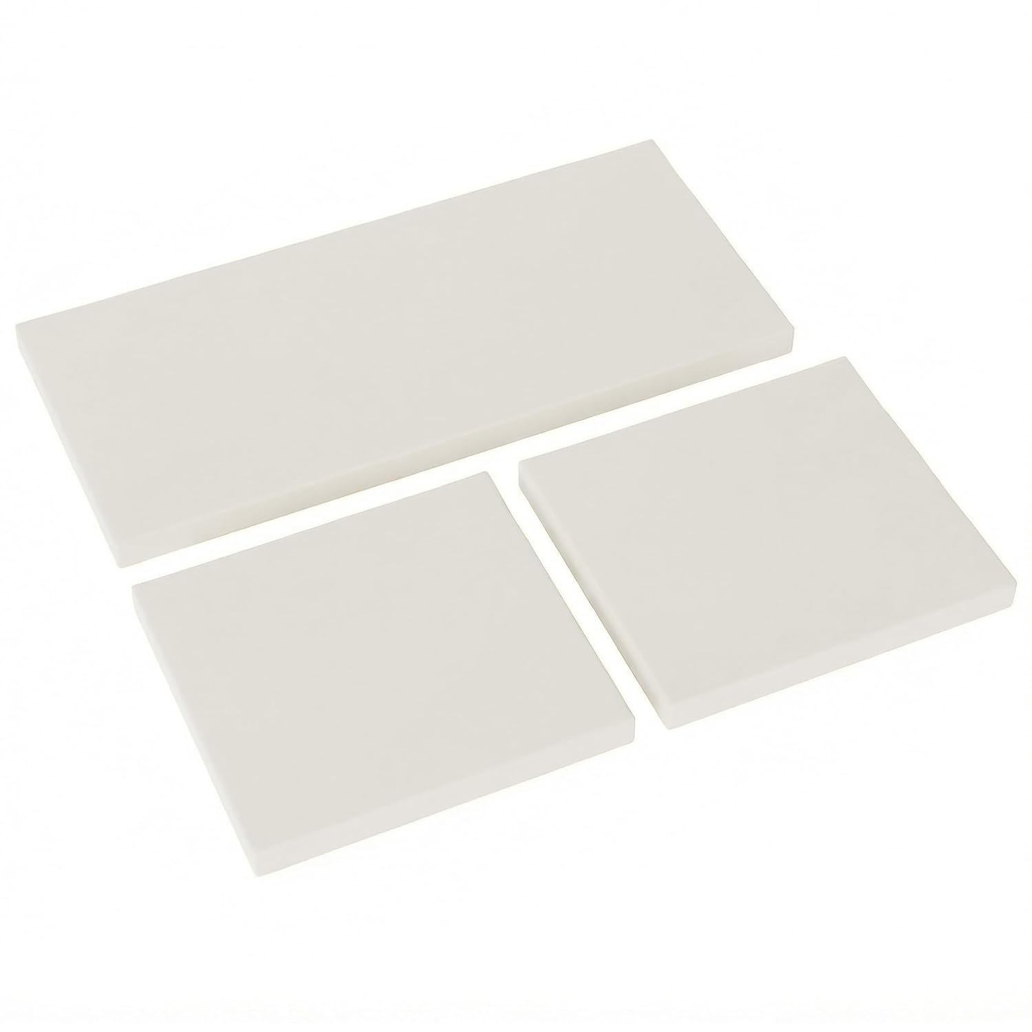 Outsunny Outdoor Seat Cushion Pads for Rattan Furniture, 3 PCs Garden Furniture Cushions, Cream White