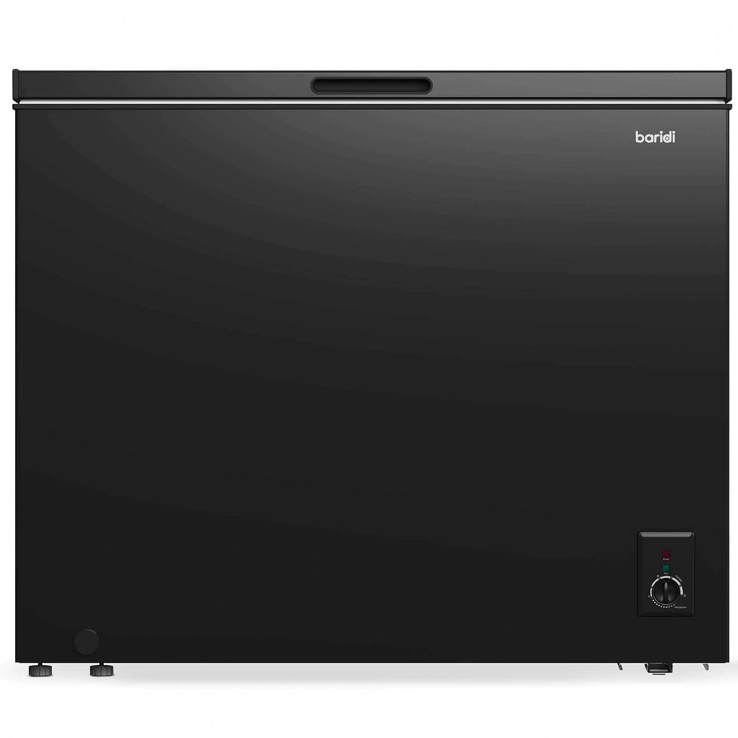 Baridi 199L Freestanding Chest Freezer with Adjustable Thermostat, Black - DH151