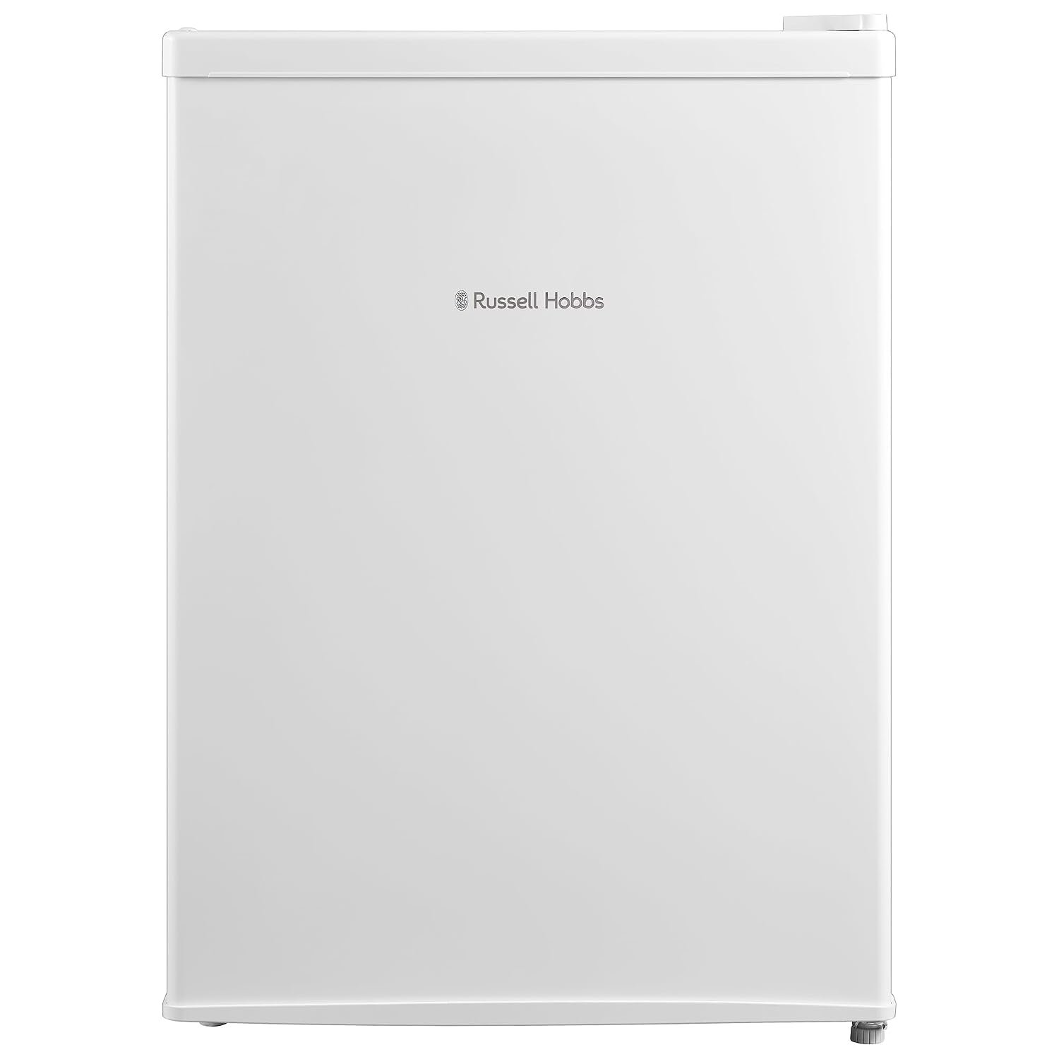 Russell Hobbs Table Top Larder Mini Fridge 66L Capacity, Reversible Door & Adjustable Feet, 0 to 8 Degrees Manual Temperature Control, White RH67TTLF0E1W