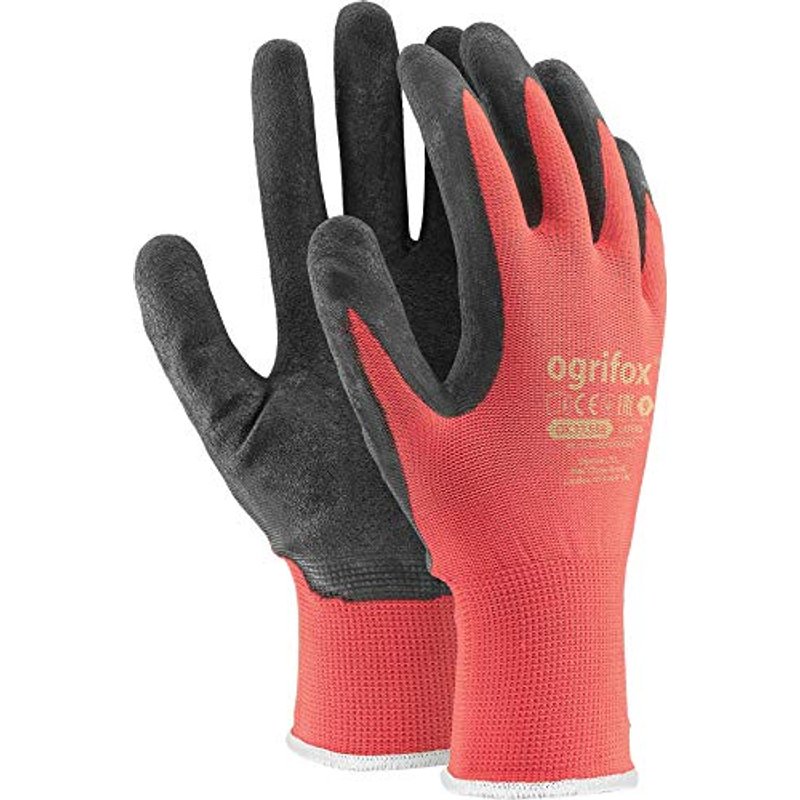 24 PAIRS NEW LATEX COATED WORK GLOVES SAFETY DURABLE GARDEN GRIP BUILDERS (L - 9)