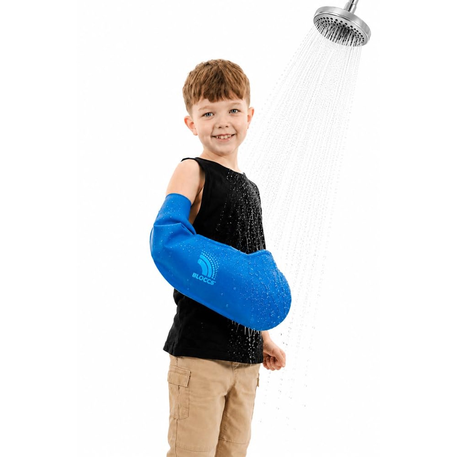 Bloccs Waterproof Child Arm Cast Cover for Shower, Bathing & Swimming - Plaster Cast, Dressing & Bandage Protector - CA79-M - Child Arm (Medium)