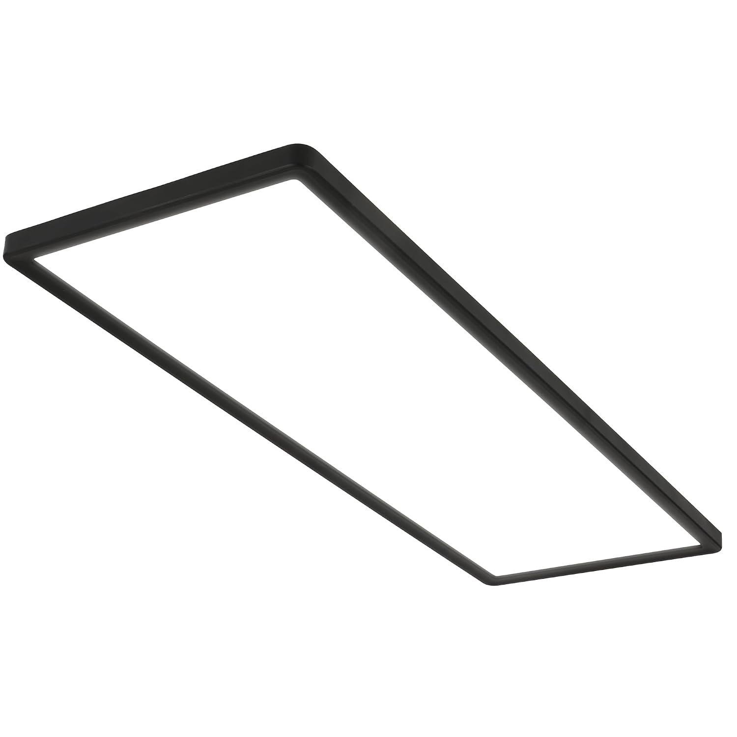 BRILONER - LED Panel, Ultra Slim Ceiling Light with Backlight Effect, 58x20x3 cm, 22W, 30000 lum, 4000K, LED Flush mount, Living Room, Office, Kitchen Ceiling Lights, Black