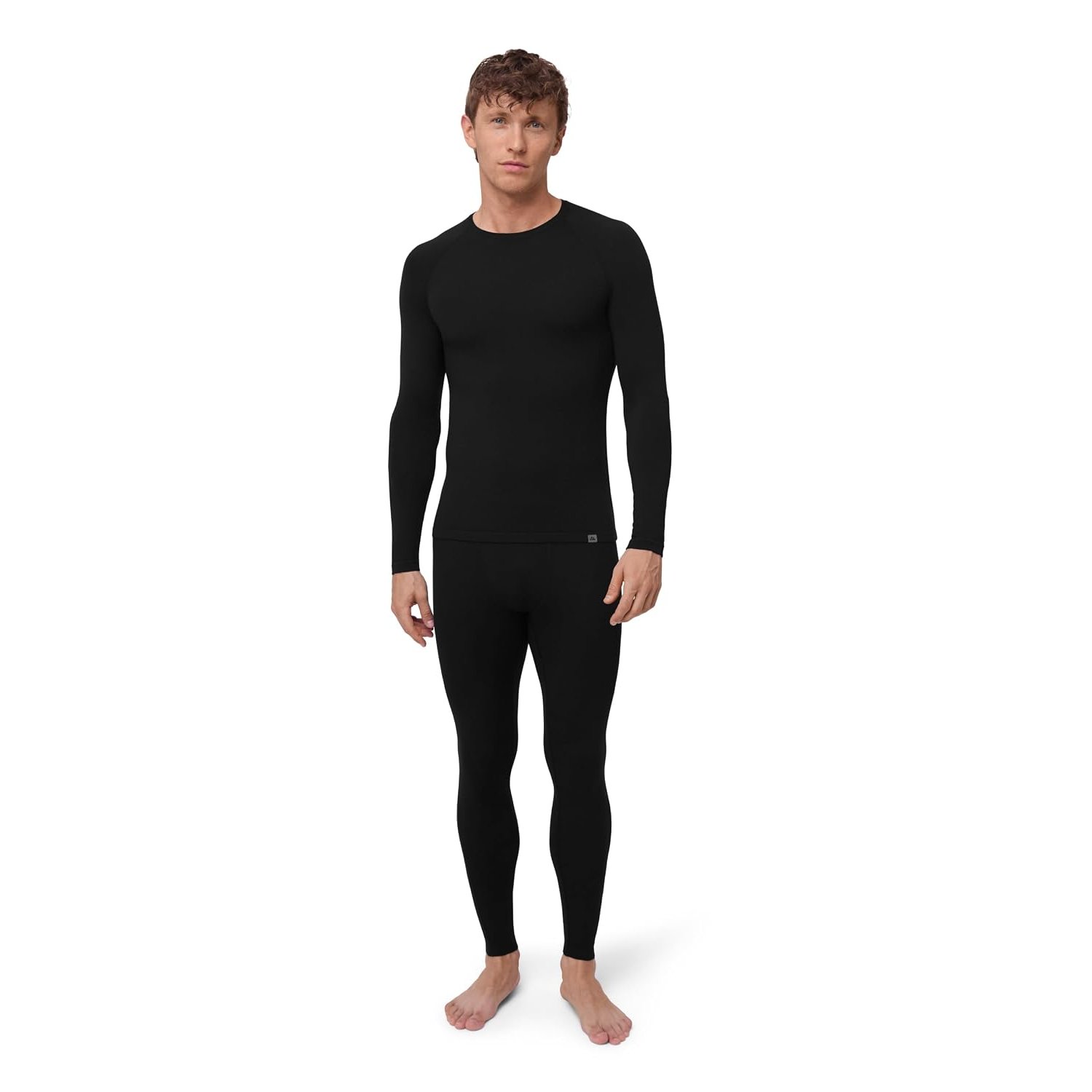 Men's Merino Baselayer Set (LS Shirt + Tights) XXL Black 1-pack