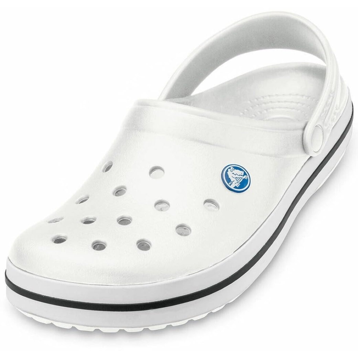 Crocs Unisex Crocband Clogs, White, 11 UK Men/ 12 UK Women