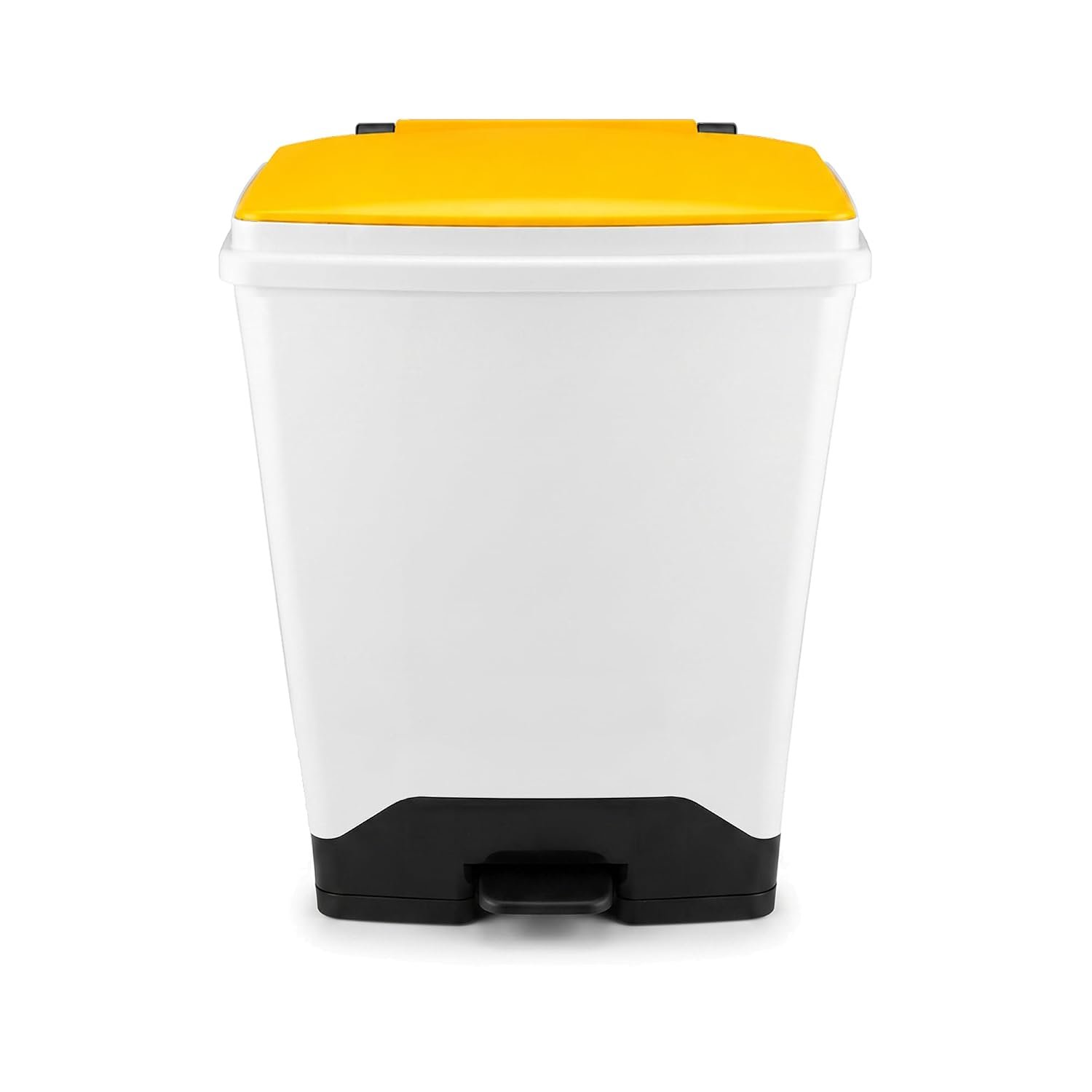 Chabrias 42L Fire Retardant Sack Holder Bin – Yellow Lid Clinical Waste Bin with Soft Close Lid & Foot Pedal – NHS HTM-05-03 Compliant Hospital & Healthcare Waste Bin