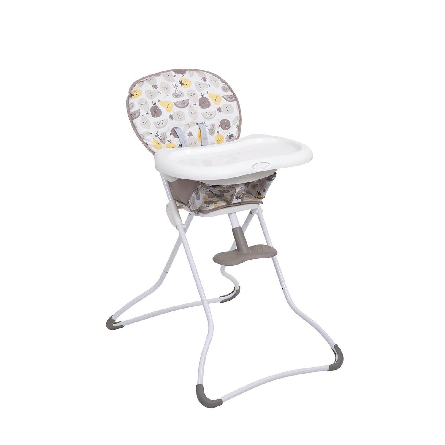 Graco Snack N' Stow Highchair with compact fold, lightweight at only 5.4kg and freestanding fold, Fruitella fashion