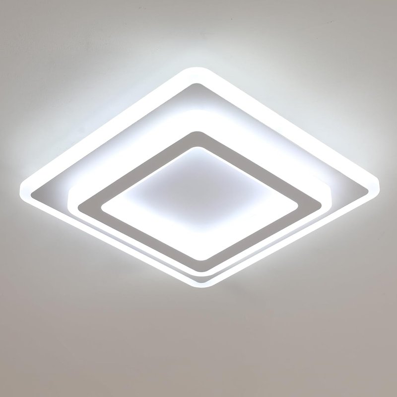 Comely LED Ceiling Light, 44W 4950LM Modern Square Ceiling Lamp, 6500K White Aluminum Close to Ceiling Lights Fixture for Bedroom, Kitchen, Hallway, Living Room