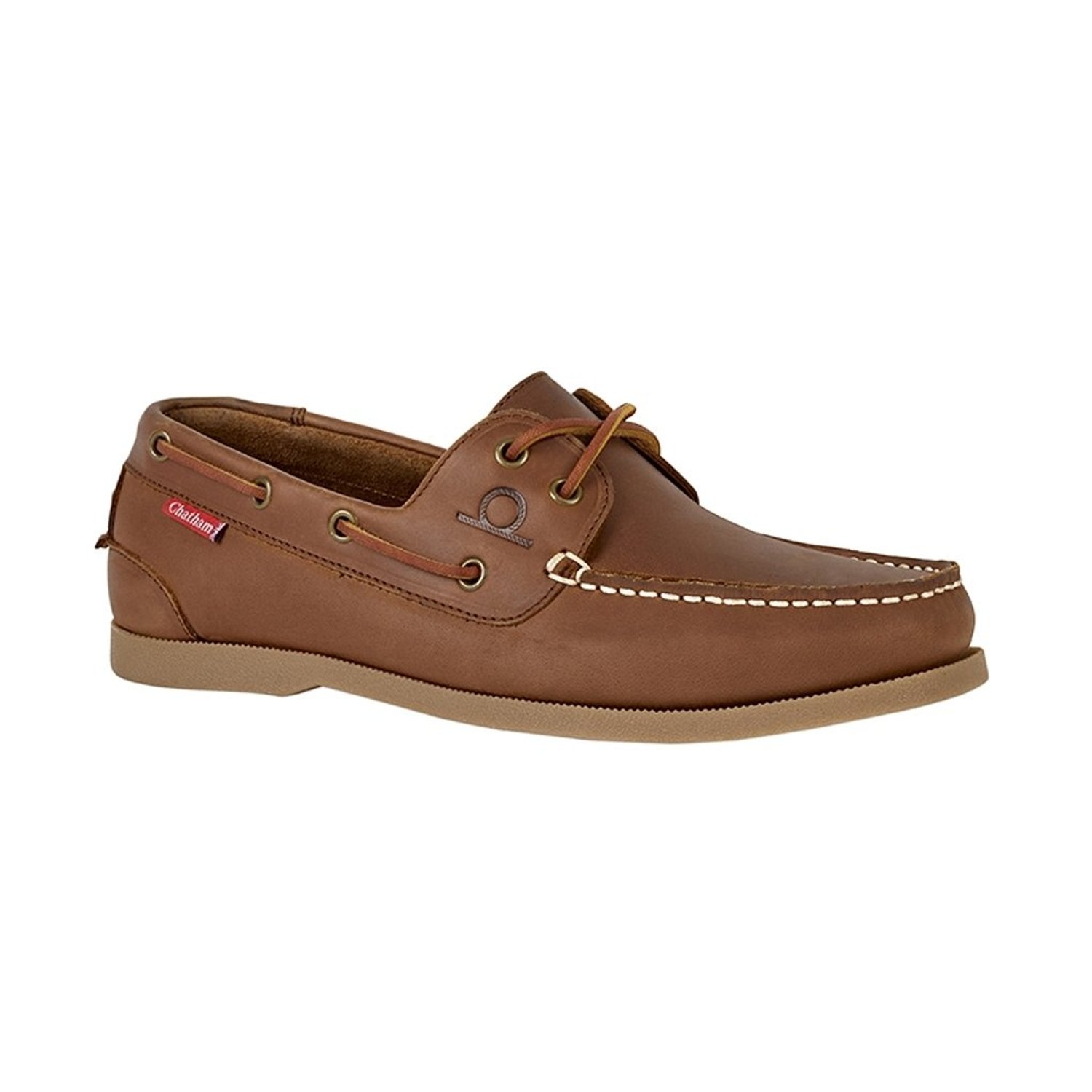 Chatham Galley II Dark Tan Premium Leather Boat Shoes-7