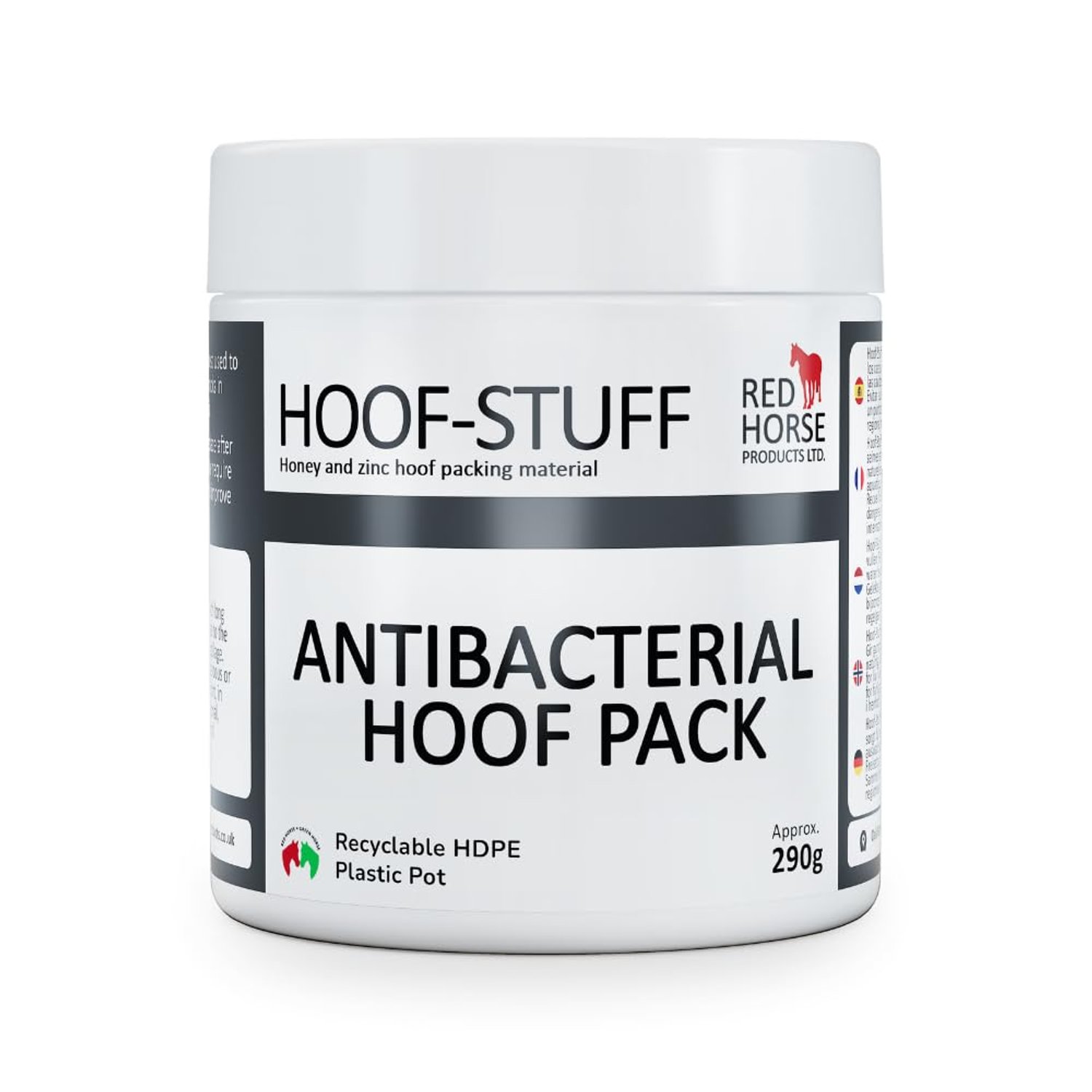 Hoof-Stuff - Antimicrobial Horse Hoof Pack (290g) | Natural Packing | Cleanse and Protect | Frog Central Sulcus Pack | Protective Crevice Filler | Thrush and White Line Care | Honey and Zinc Oxide