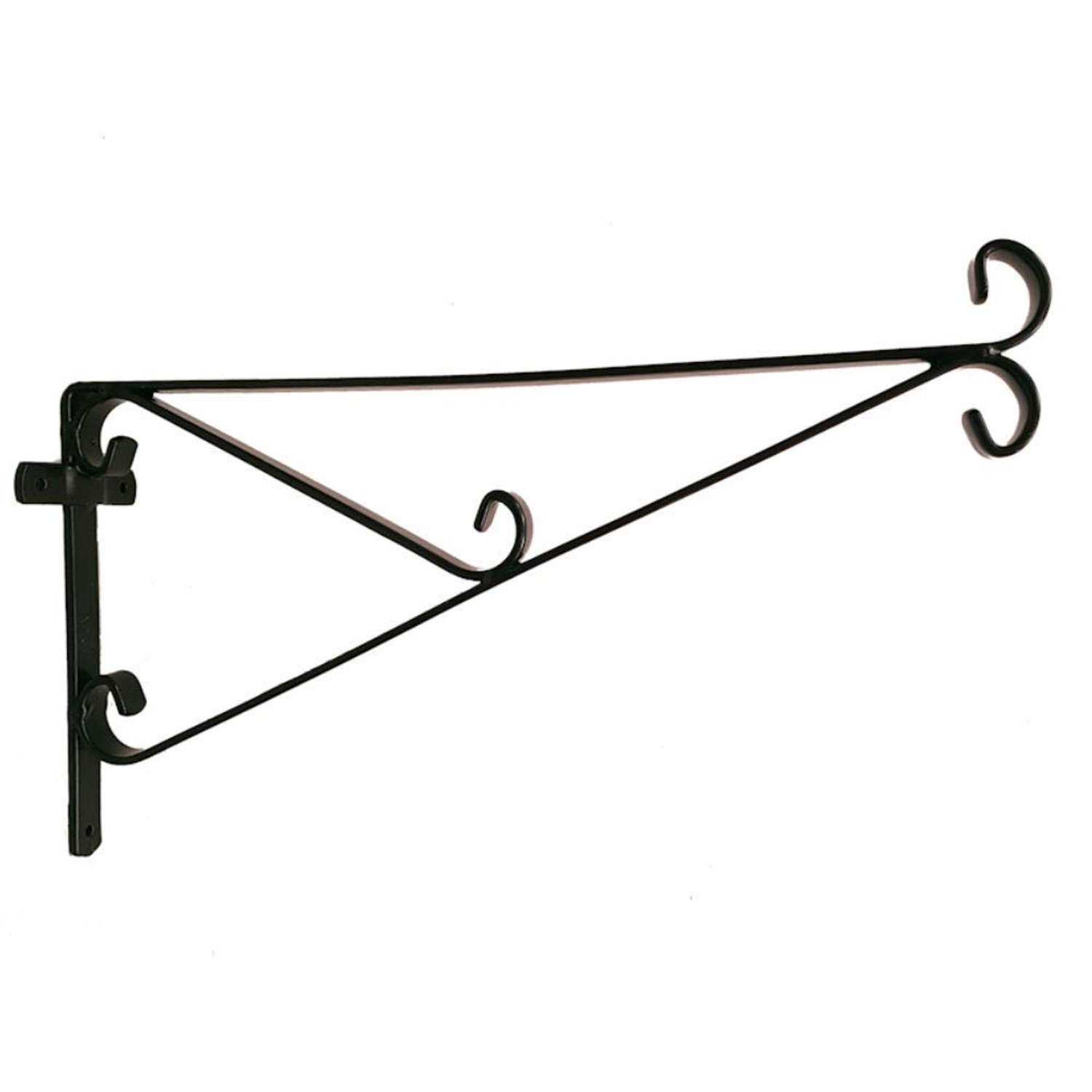 Heavy Duty Hanging Basket Bracket Fits 14" 16" 18" 20" Baskets. Built Extra Strong to Carry Large Heavy Baskets That Can Be Dangerous If Not Supported On A Strong Bracket (Pack of 1)