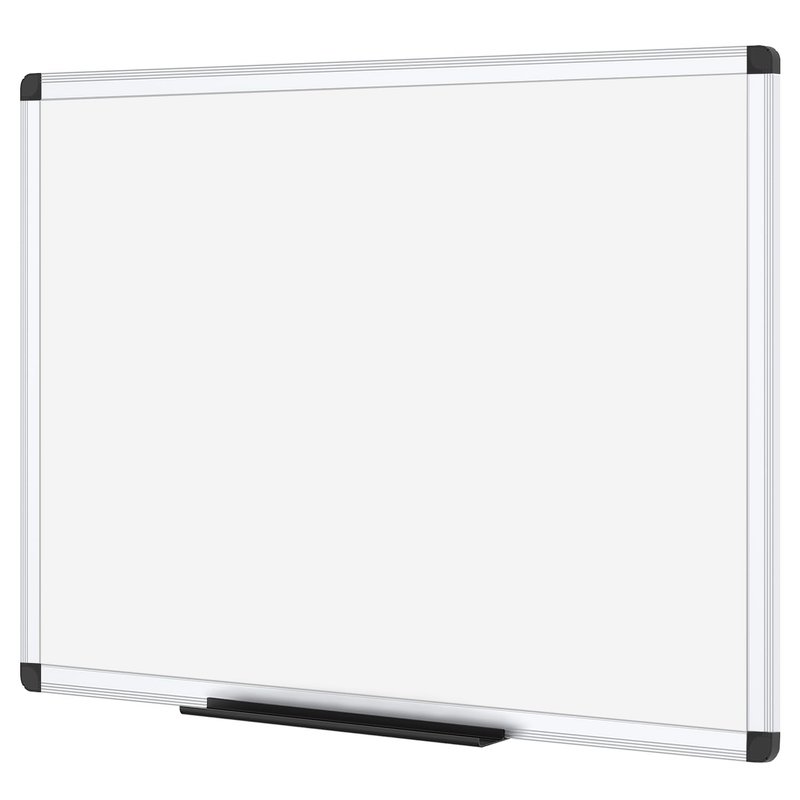 VIZ-PRO Magnetic Whiteboard Silver Aluminium Frame, W90xH60CM