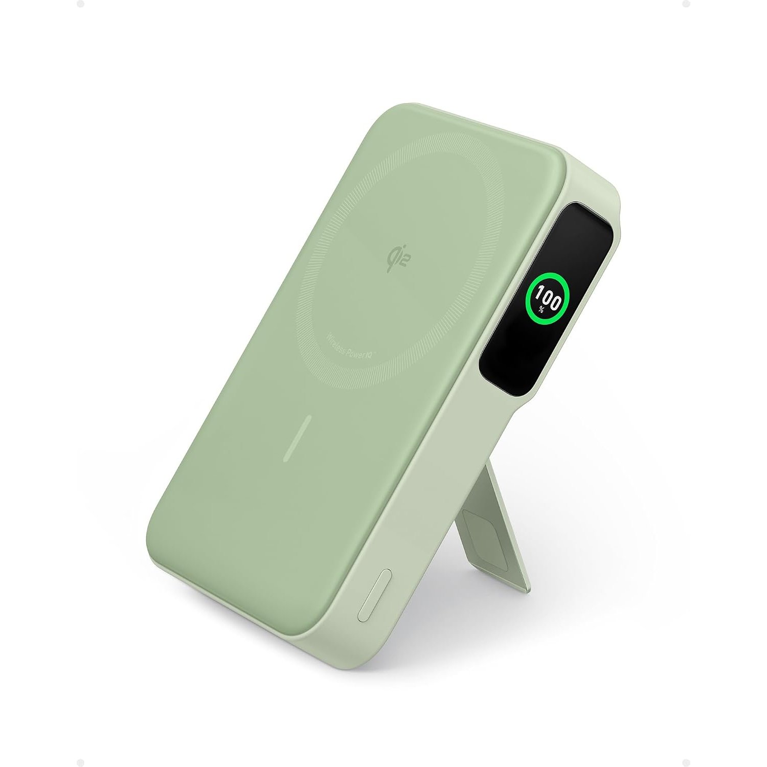 Anker MagGo Power Bank, Qi2 Certified 15W Ultra-Fast MagSafe-Compatible Portable Charger, 10,000mAh Battery Pack with Smart Display and Foldable Stand, For iPhone 16/15/14/13 Only(USB-C Cable Include)