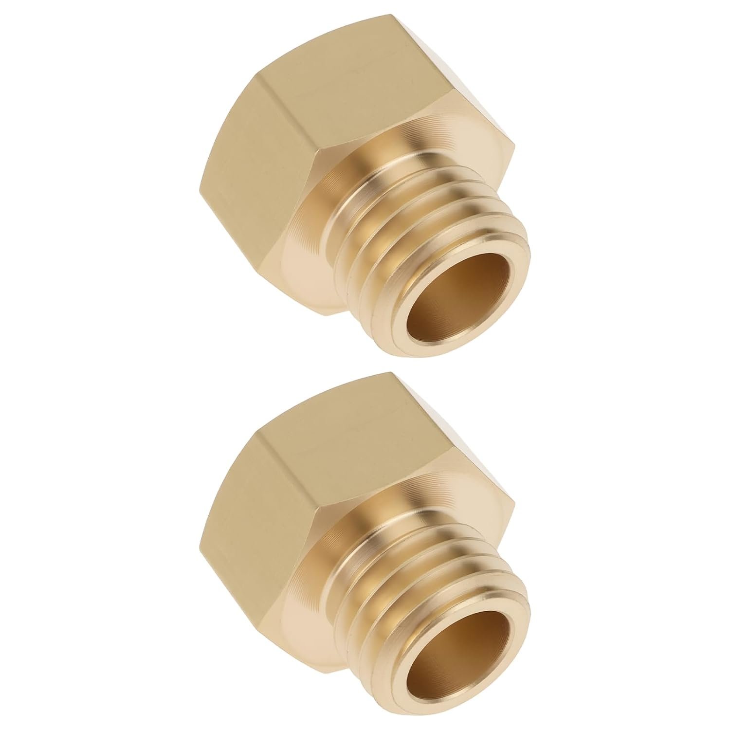 Briny River 2 Piece Brass Pressure Gauge Adapter M12X1.5 Male to 1/4 Inch Female for Hydraulic Systems Pneumatic Equipment