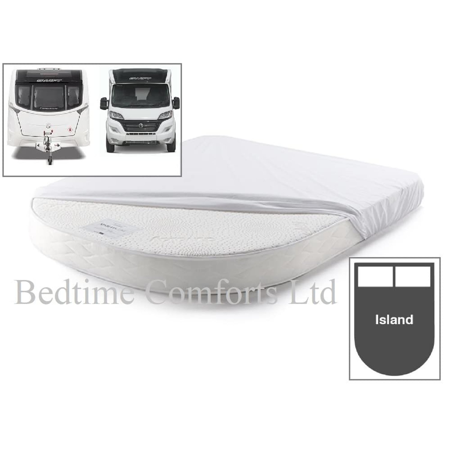 CARAVAN/MOTOR HOME ISLAND BED FITTED SHEETS Hand Made CREAM 10" Deep (26cm)