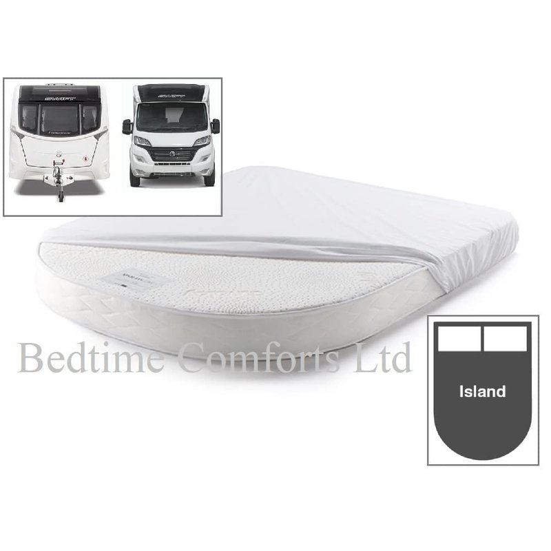 CARAVAN/MOTOR HOME ISLAND BED FITTED SHEETS Hand Made CREAM 10" Deep (26cm)