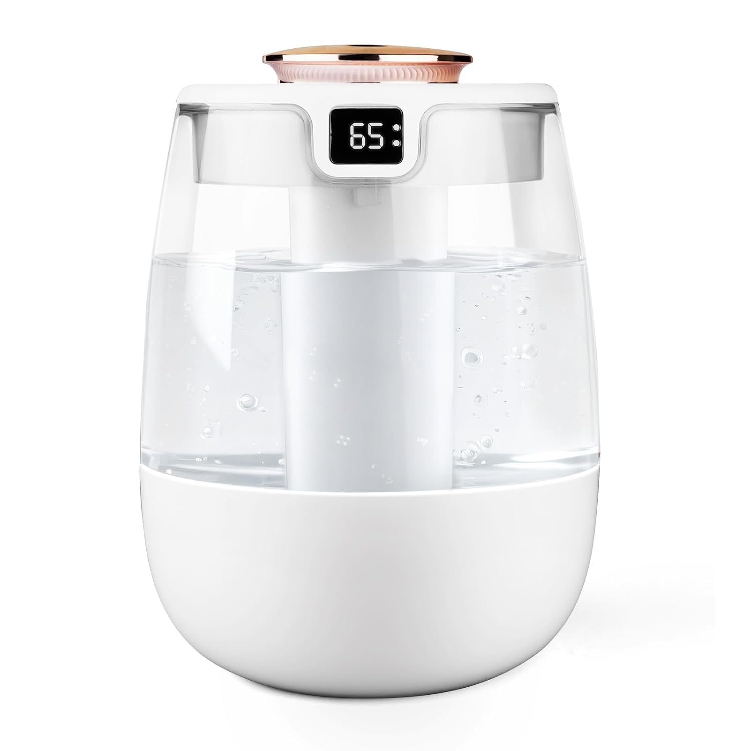 Humidifier for Bedroom,1.8L Cool Mist Humidifier with Night Light,20dB Whisper-Quiet Operation,Auto Shut-Off and Dual Nozzle Design, Suitable for Bedroom, Plants and Office