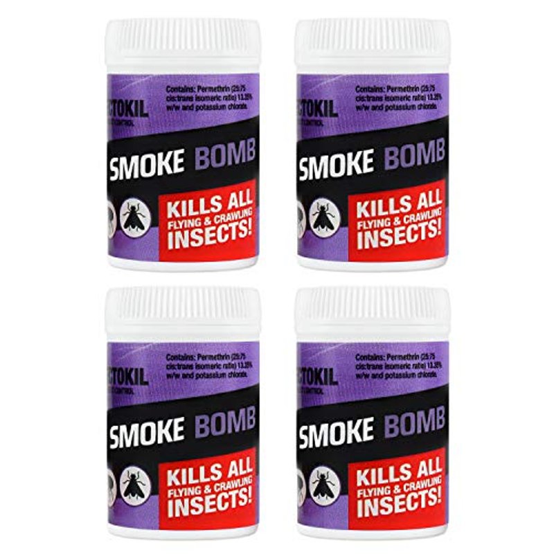 Insectokil Smoke Bombs (Pack of 4) Mini Smoke Bomb Foggers For Effective Control Of All Flying And Crawling Insects