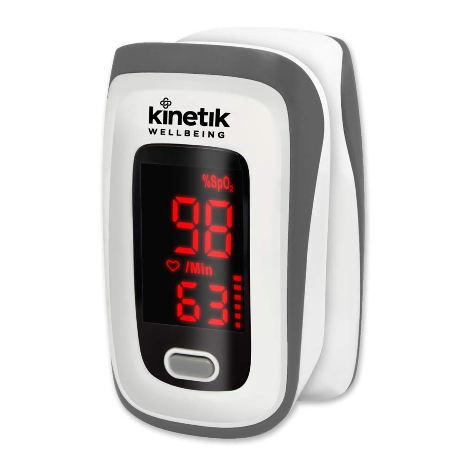 Kinetik Wellbeing Finger Pulse Oximeter - Heart Rate Monitor Used by the NHS, Blood Oxygen Saturation Monitor for Adults & Kids, Accurate Sats Pulse Heart-Rate - In Association with St John Ambulance