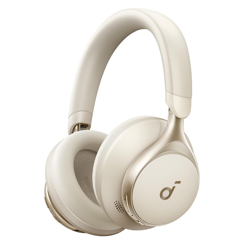 soundcore by Anker, Space One, Adaptive Active Noise Cancelling Headphones, 2X Stronger Human Voice Reduction, 40H ANC Playtime, App Control, LDAC Hi-Res Wireless Audio, Comfortable Fit, Bluetooth 5.3