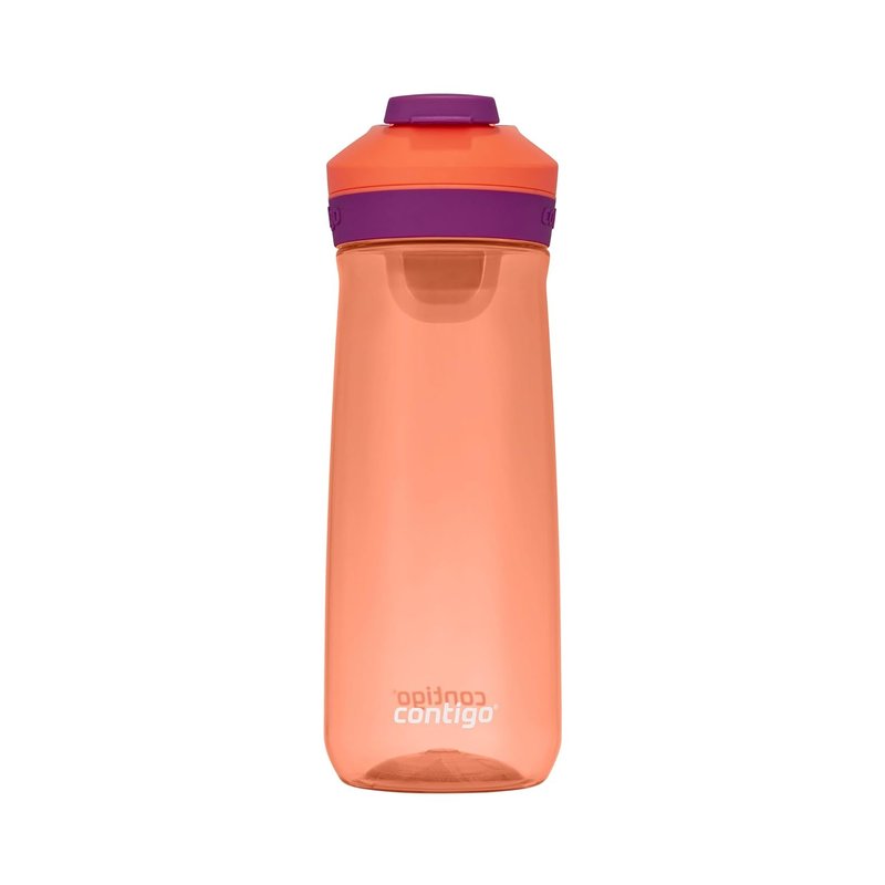 Contigo Kids Casey Water Bottle with Leak Proof Lid, BPA Free Plastic, Dishwasher Safe, Coral & Grape, 20 oz