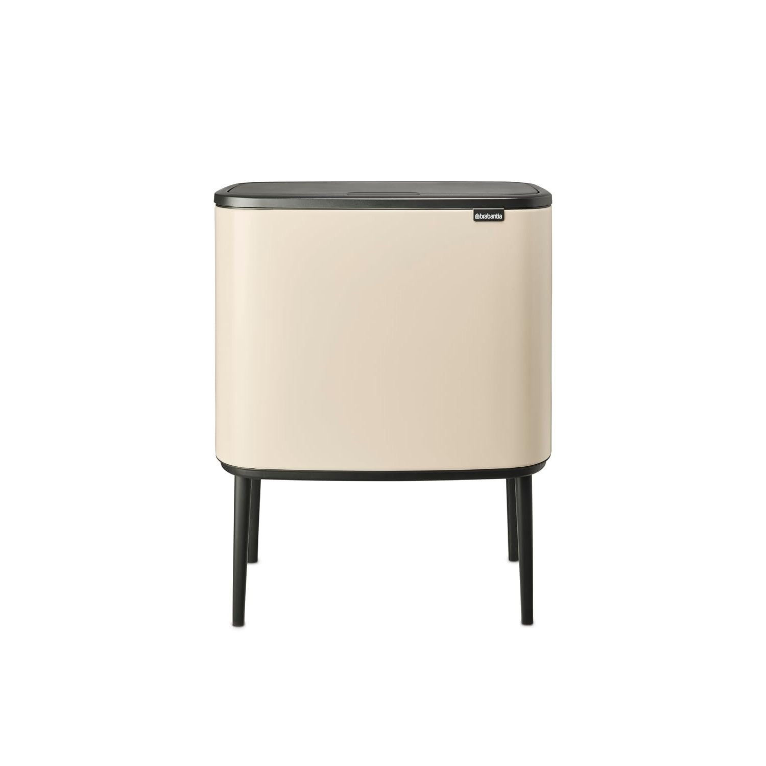 Brabantia Bo Touch Bin - 11 + 23L Inner Buckets (Soft Beige) Waste/Recycling Kitchen Bin - Soft-touch