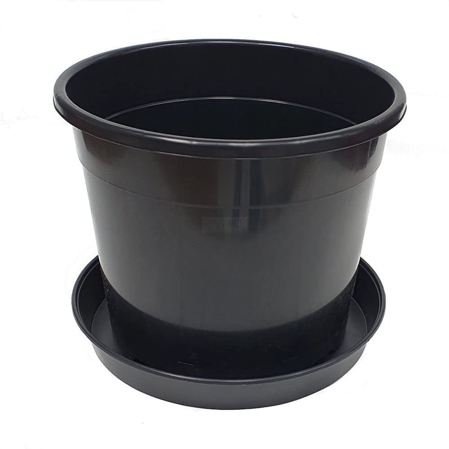Gro Garden Products 20 Litre Plant Pot, Heavy Duty Flower Pot With Large 35cm Saucer - Large Plant Pots Outdoor & Indoor Plant Pot for Herb, Flowers, Potato, Shrub & More - Pack of 2