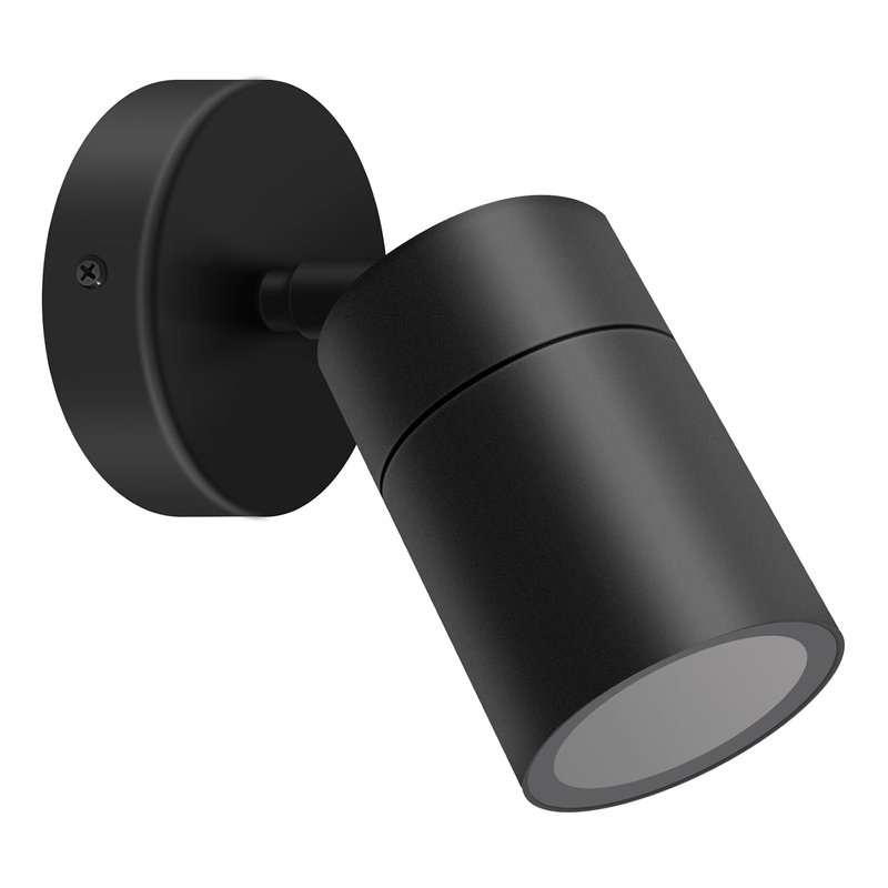 Kerry Outdoor Wall Lights, IP65 Waterproof Outside Lighting Mains Powered, External Black Stainless Steel Adjustable Spotlights, Exterior Wall Mount Sconce Downlight for Front Door, Proch (Bulb Excl.)
