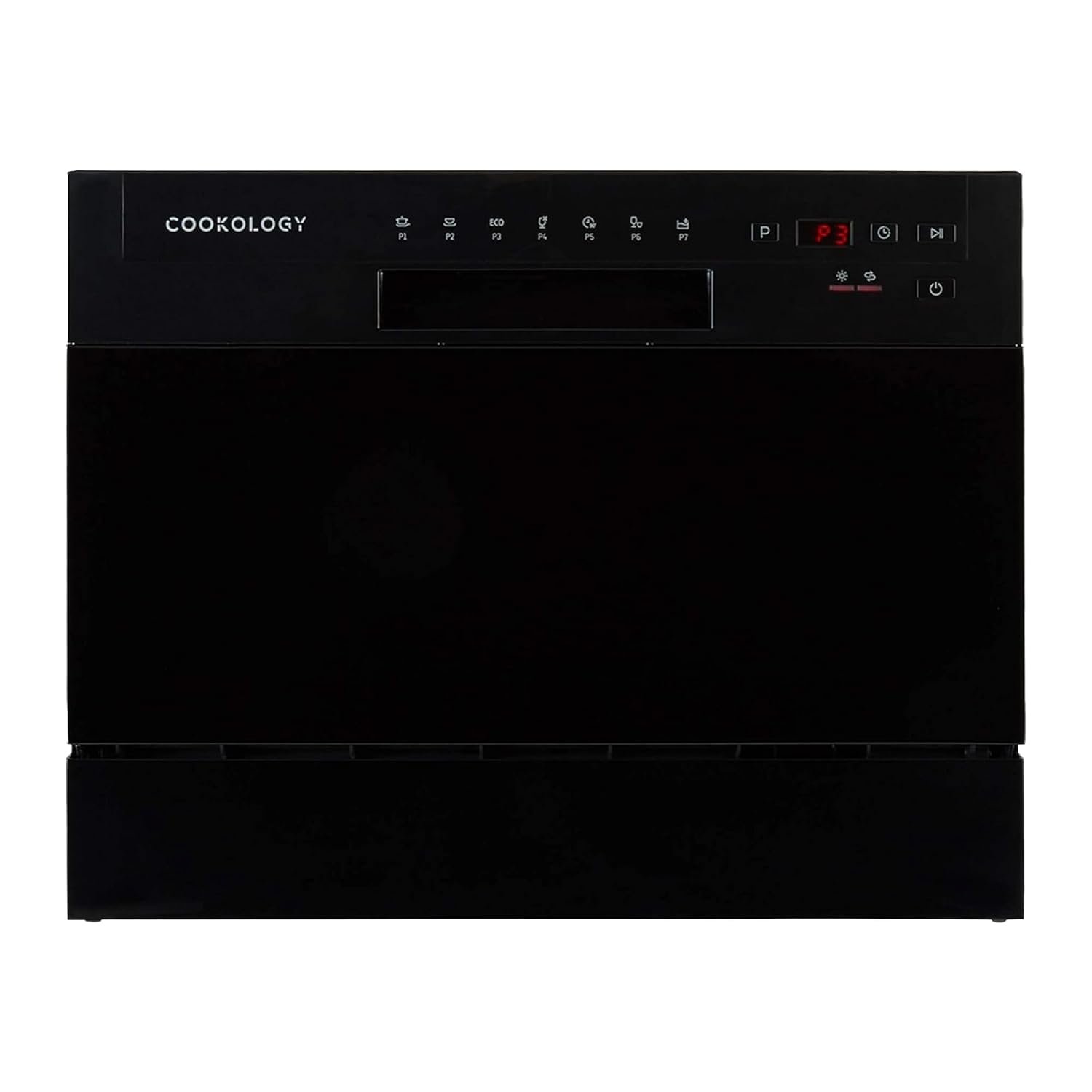 Cookology 6.5L Mini Countertop Dishwasher - 6 Place Settings - Black