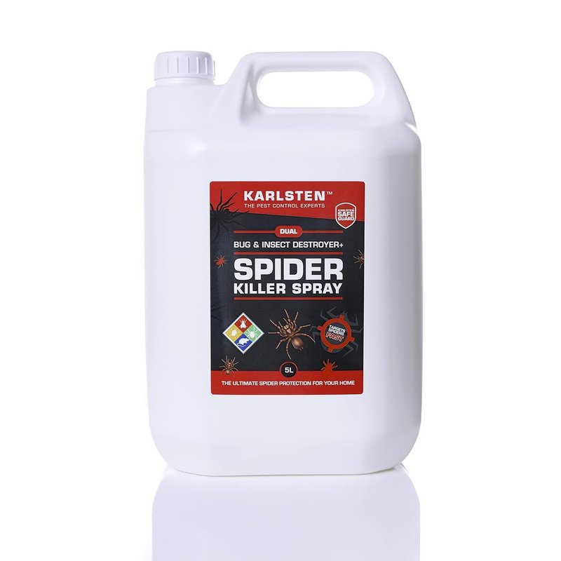 Karlsten Spider Killer 5 Litre - Fast and Effective Spider Killer | Lasts 6 Weeks On Surfaces | Kills All Types of Spiders | Ideal for Indoor and Outdoor Use