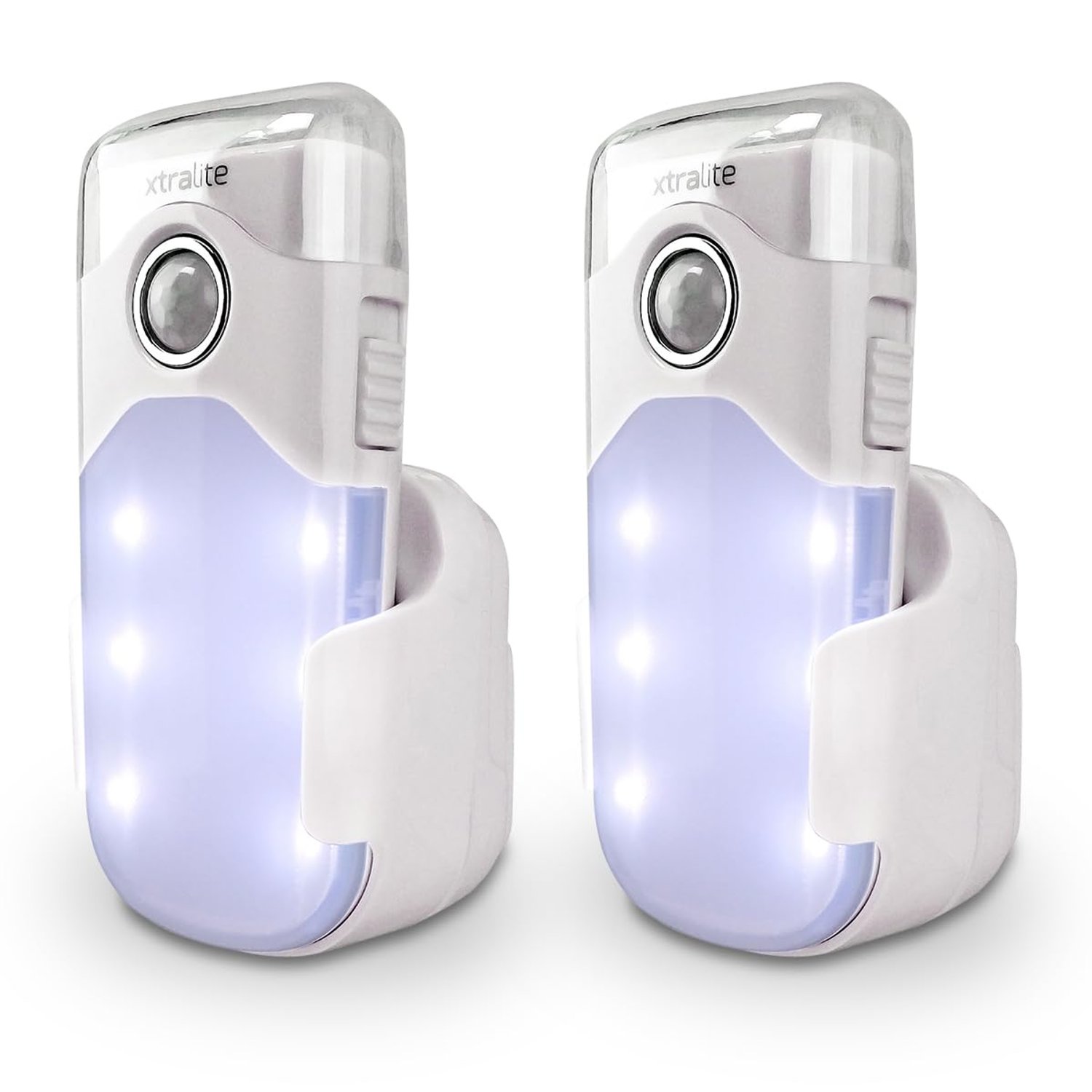 Xtralite Nitesafe Duo Rechargeable Night Light & LED Torch – Automatic Power Failure Light with Motion Sensor, Dual Night Light Modes, Wireless Induction Charging - Twin Bundle