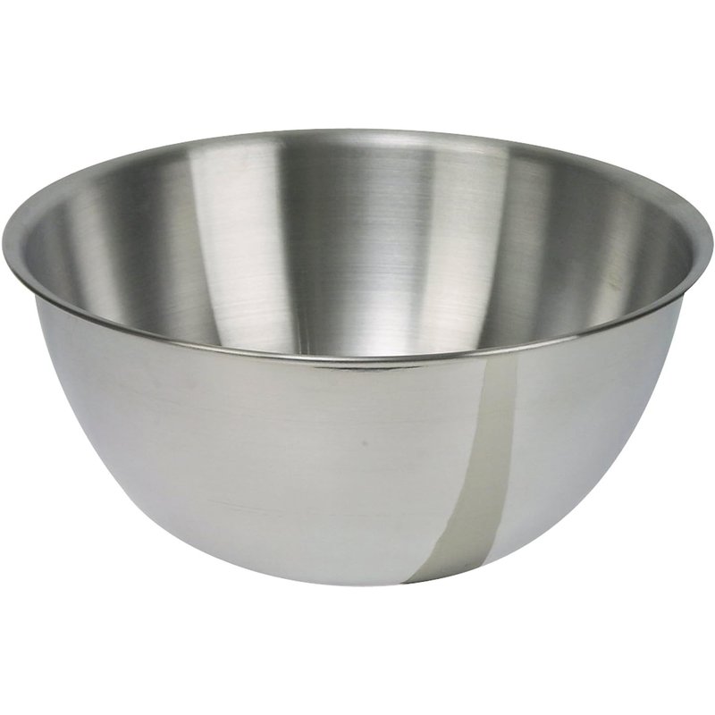 Dexam 10 Litre, Stainless Steel Mixing Bowl, Polished Metal Kitchen Basin for Baking, Cooking and Food Prep, Dishwasher Safe