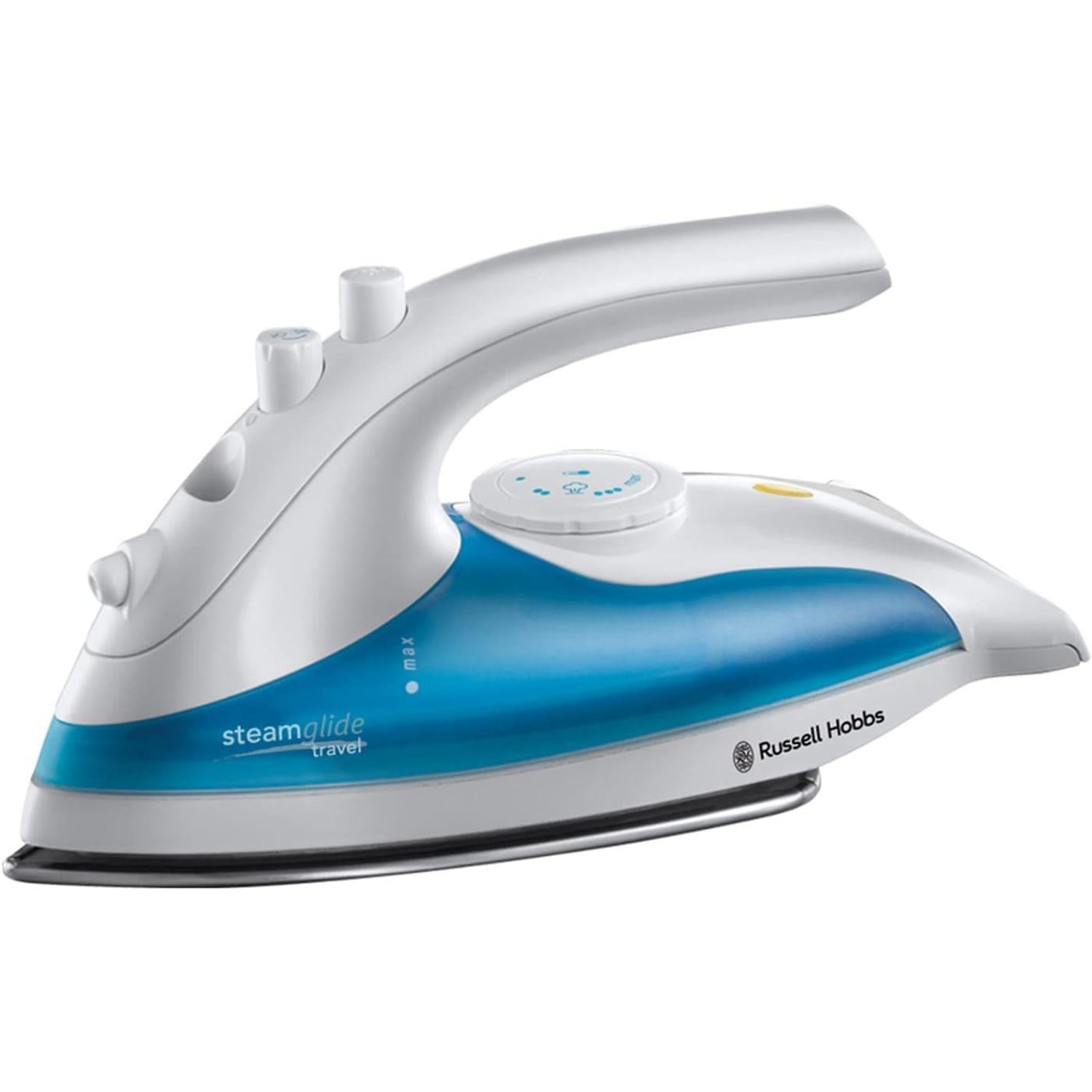 Russell Hobbs Dual Voltage Steam Glide Travel Iron, 80ml Water Tank, Stainless Steel Soleplate, Water Spray, Variable Temp & Steam, 1.5m cord, 830W, 22470