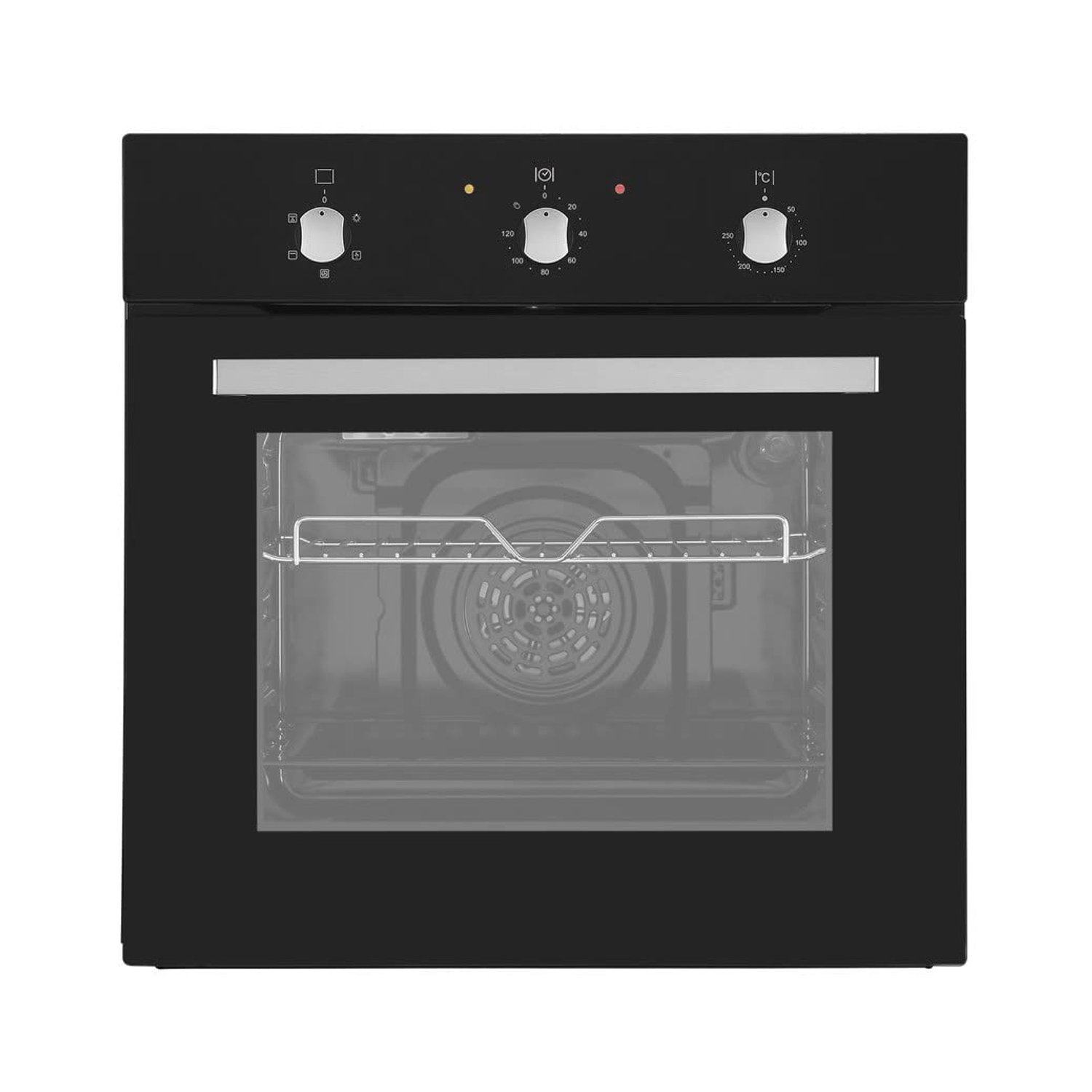 Cookology 60cm Built-in Single Electric Fan Oven - Black