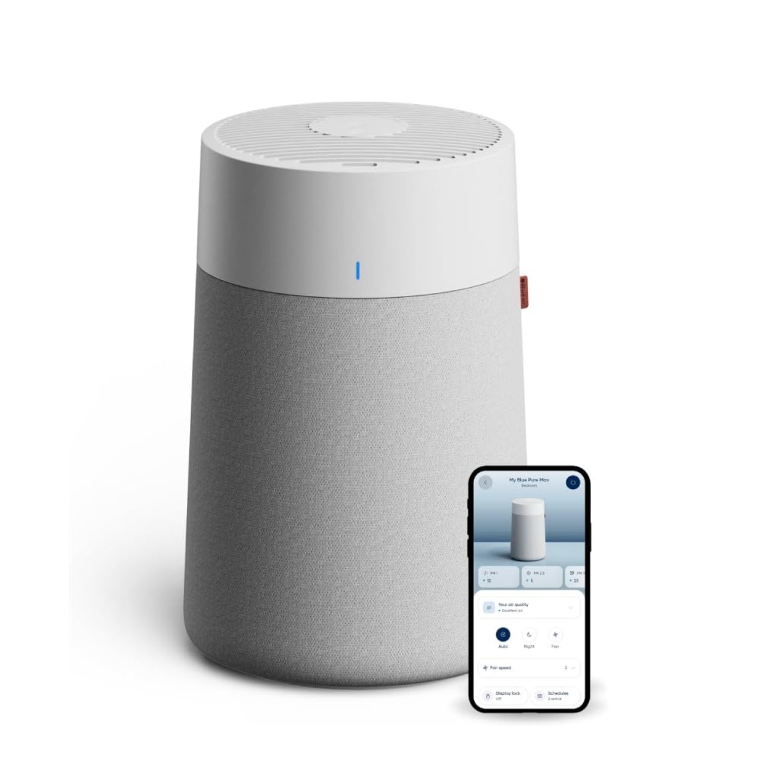 Blueair Blue 511i Max Smart WiFi Air Purifier, HEPASilent Dual Filtration Up To 43m², Whisper Quiet, Air Cleaner for Pets, Allergies, Virus, Dust, Mould, Smoke