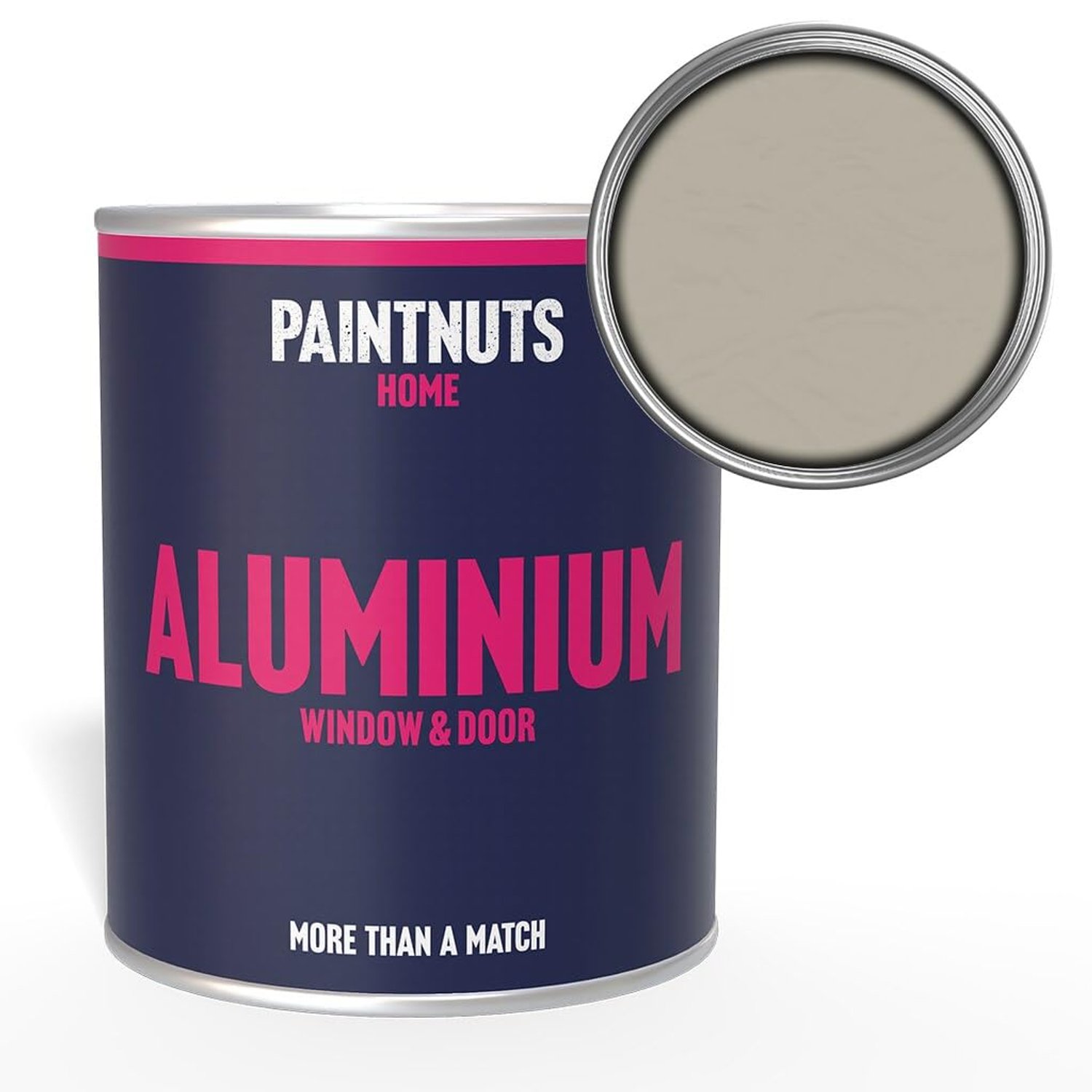 Paintnuts Aluminium Window & Door Paint - RAL-7032 - PEBBLE GREY Matt 500ml Tin