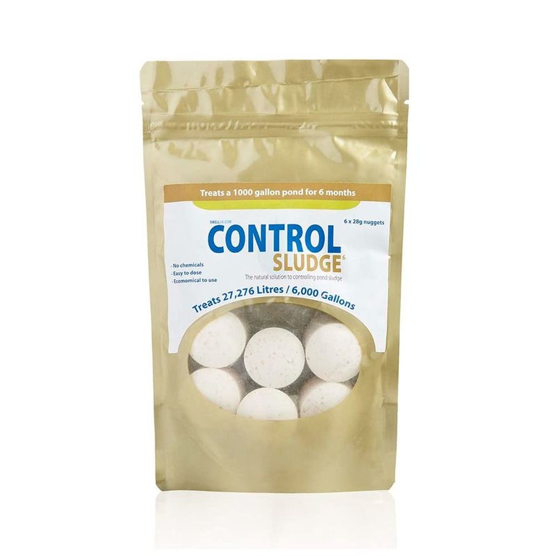 Swell UK Control Pond Sludge Remover and Pond Cleaner Blanket Weed Treatment Green Water Pond Water Control - Pack of 2 (Control Sludge Single Pack)