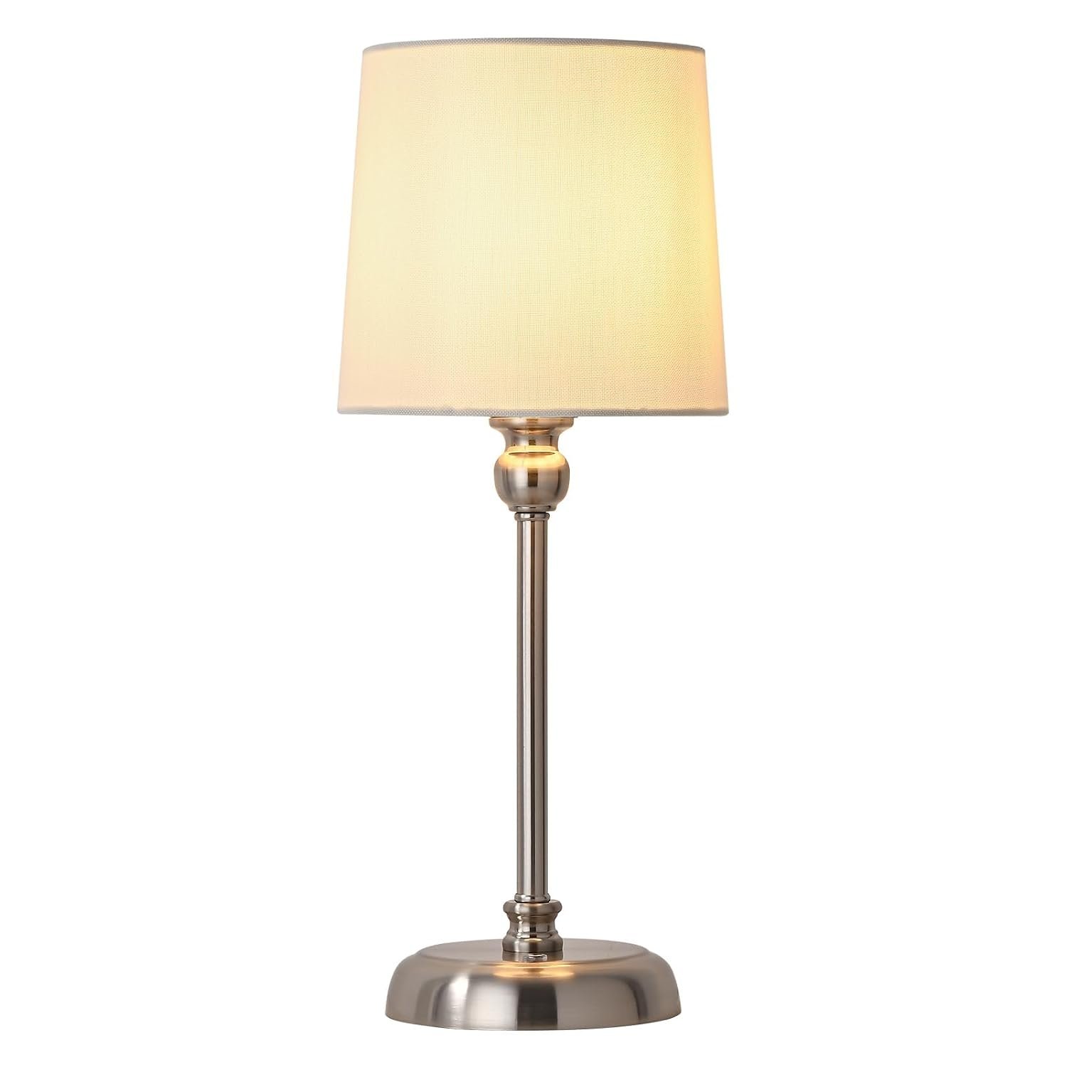 YOIZO Table Lamp Rechargeable Cordless | 6000mAh Battery Operated LED Lamps, Touch Control Stepless Dimmable with Brightness Memory, Portable Bedside Lamp for Living Room/Bedroom/Patio (Nickel)